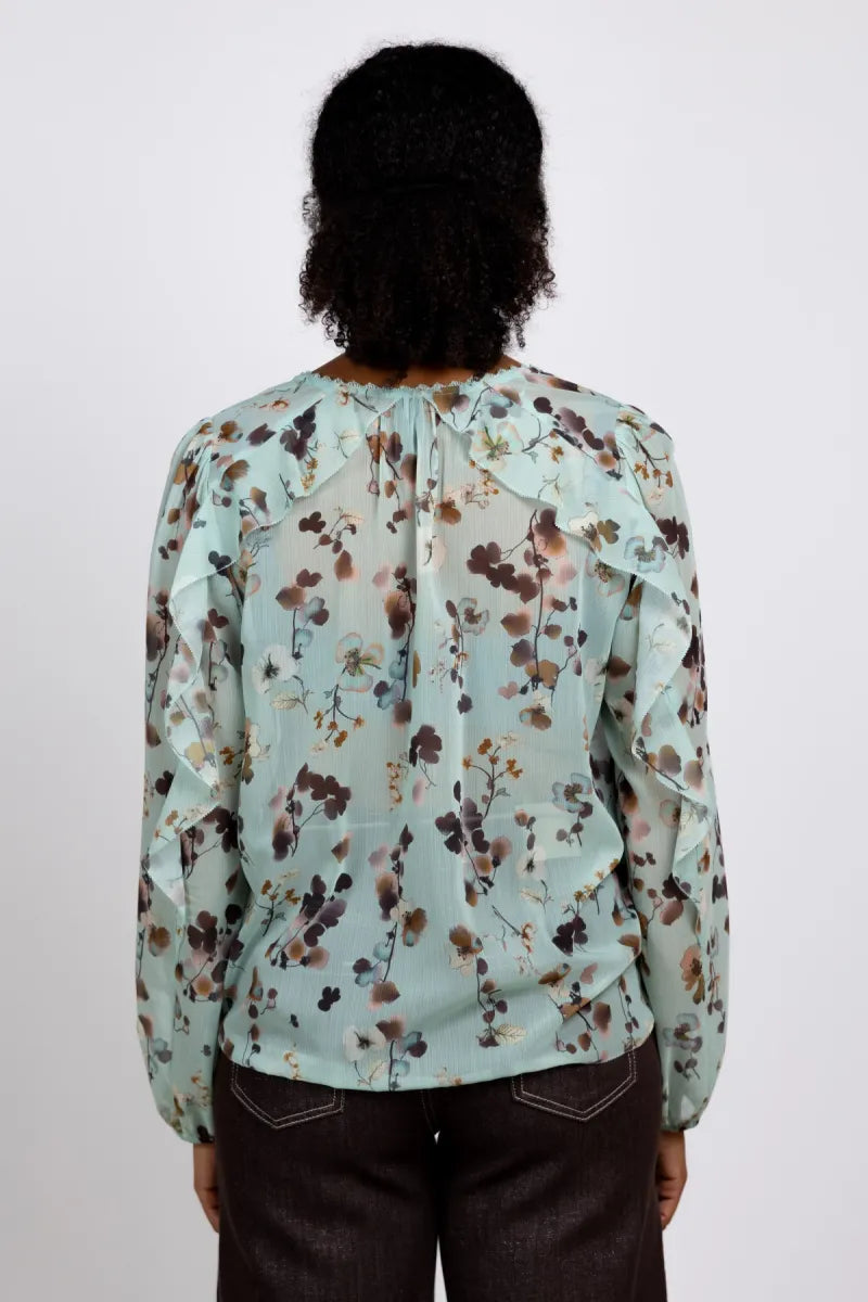 MARCCAIN COLLECTIE MARCCAIN COLLECTIE BC.51.08 W54 Blouse met print - Mint