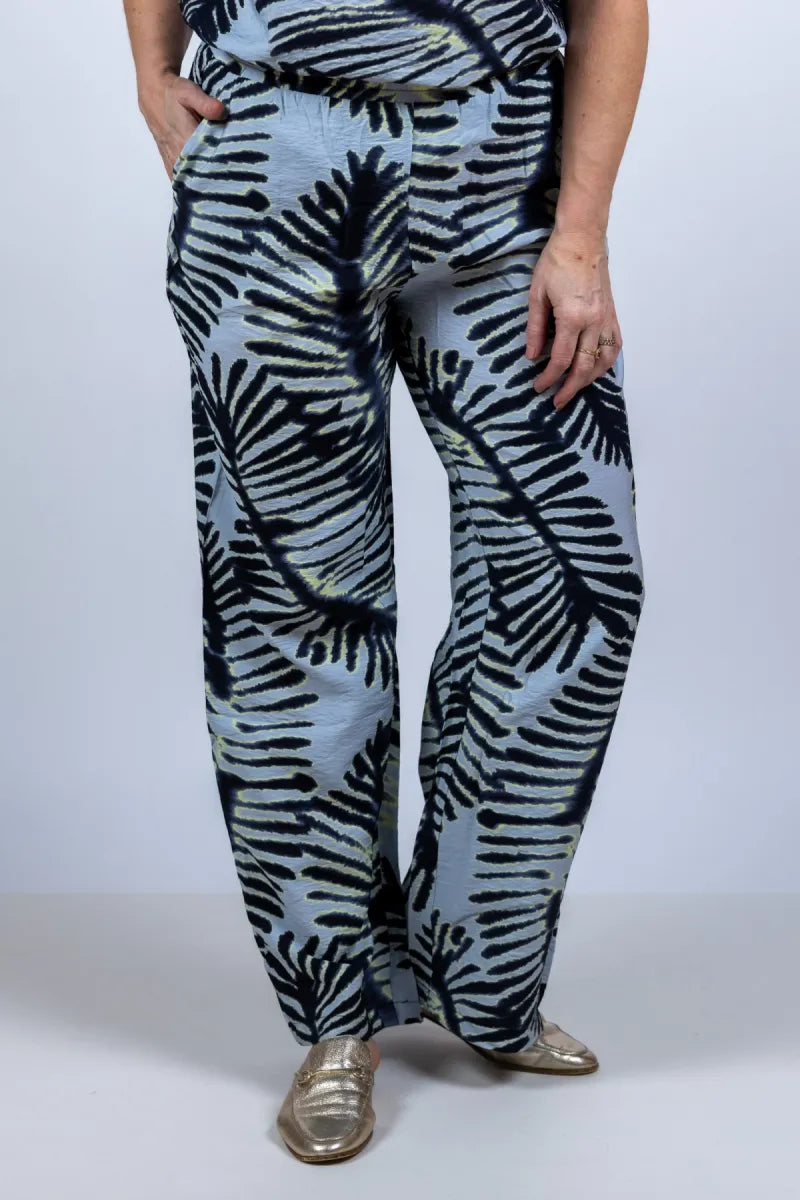 CATNOIR CATNOIR 4073-1 Wijde broek met print - Bleu