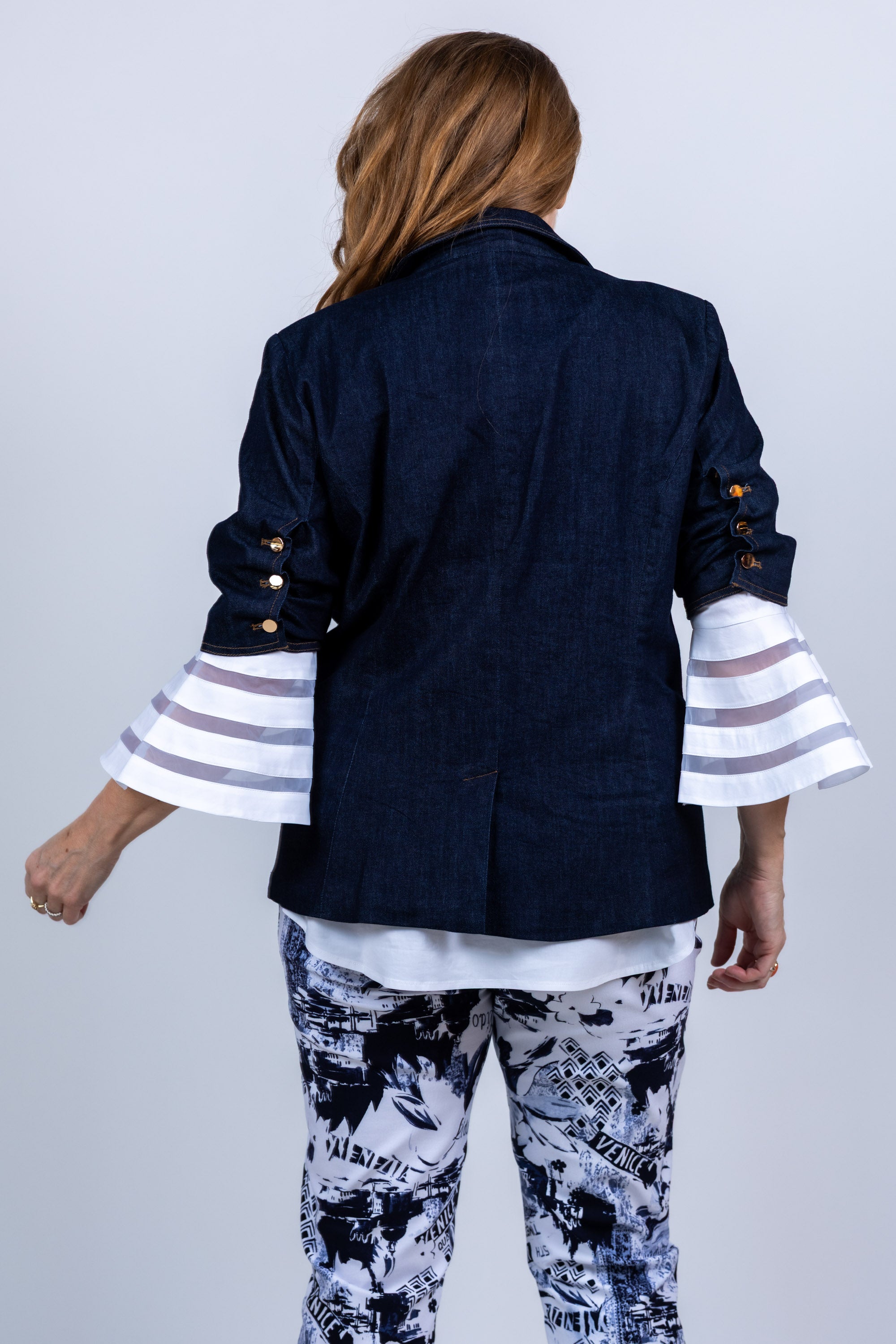 Jasje met knoop - Jeans