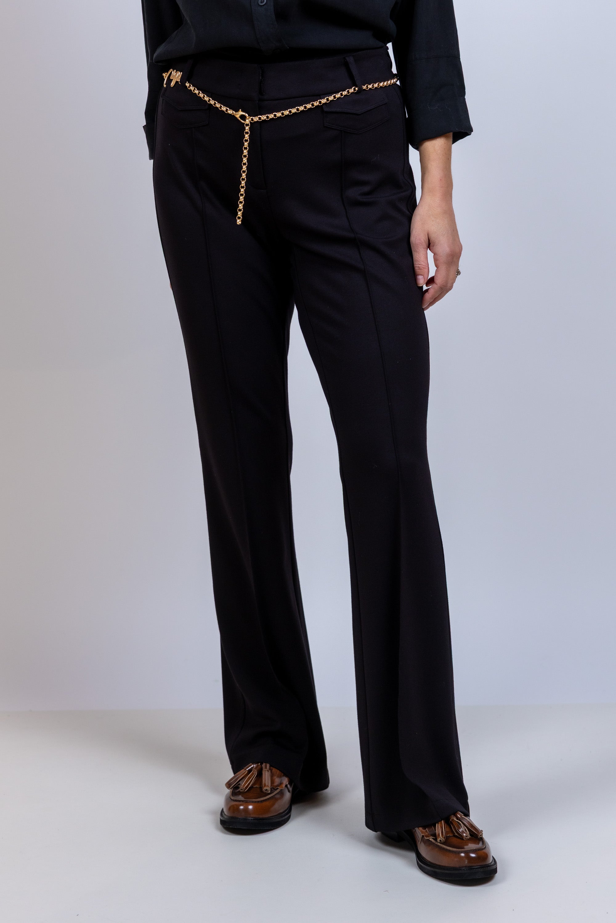Broek met rechte pijpen - Zwart