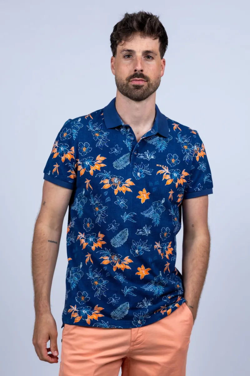 NEW ZEALAND AUCKLAND NEW ZEALAND AUCKLAND 26CN124 Polo met print - Marine