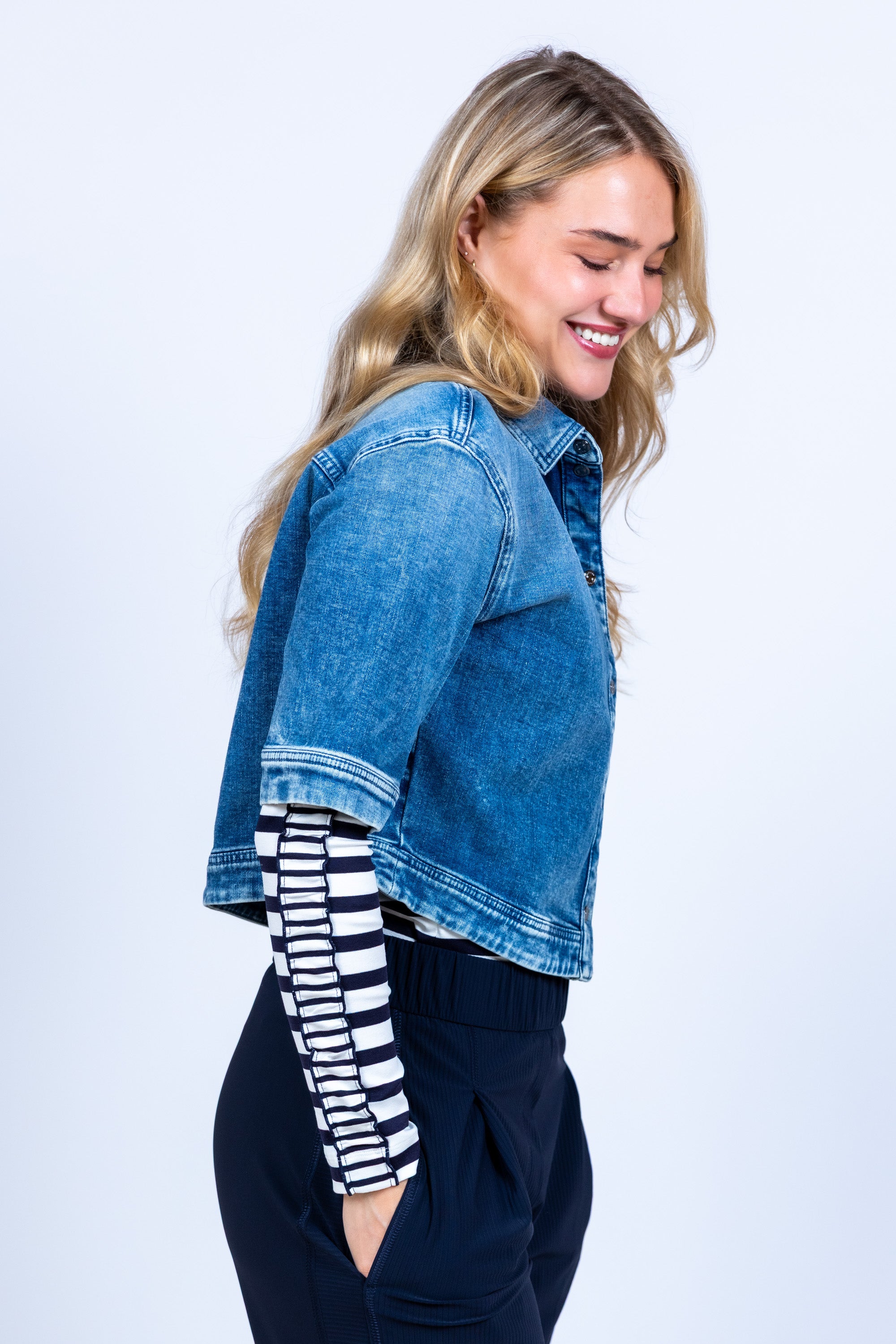 Jasje met knopen - Jeans