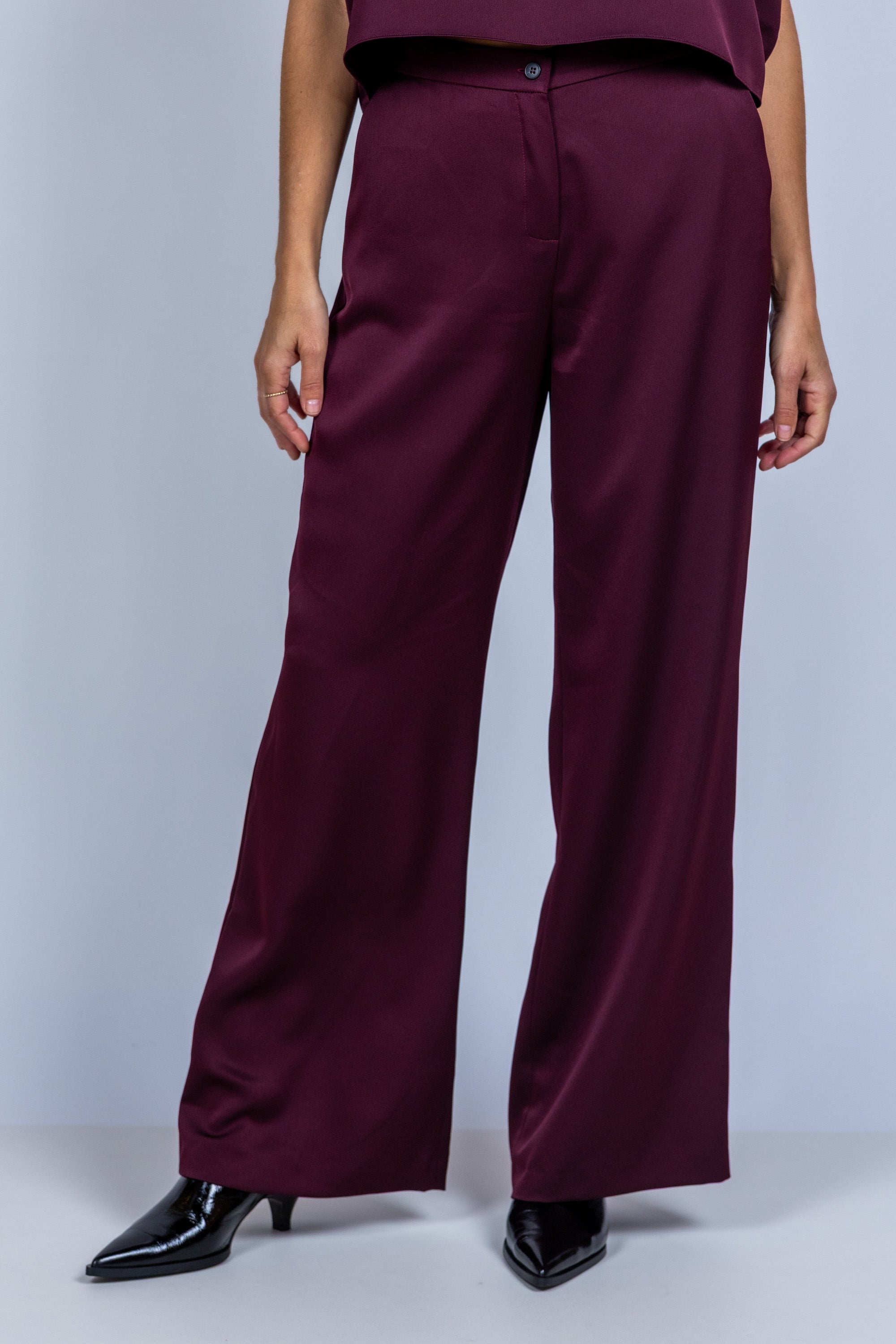 Wijde pantalon - Burgundy