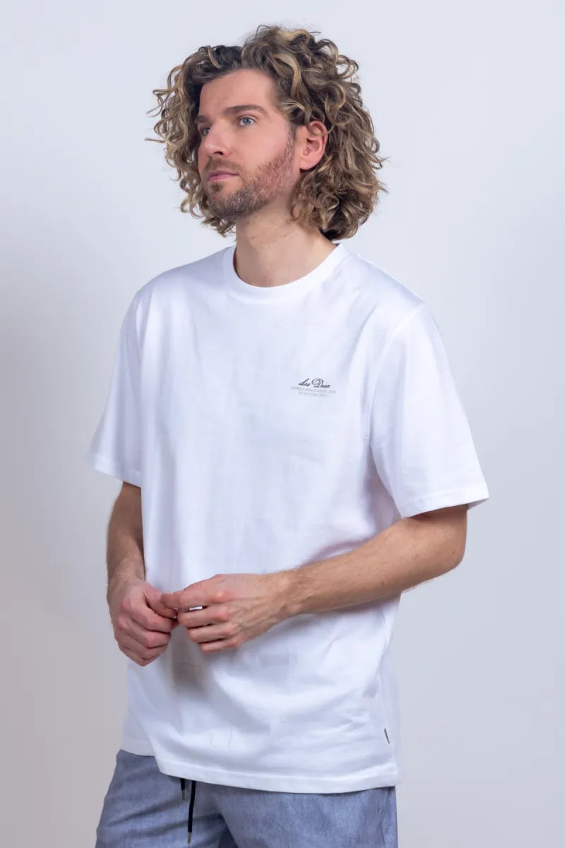 LES DEUX H LES DEUX H 1001476 LES DEUX H 1001476 T-shirt met print - Wit