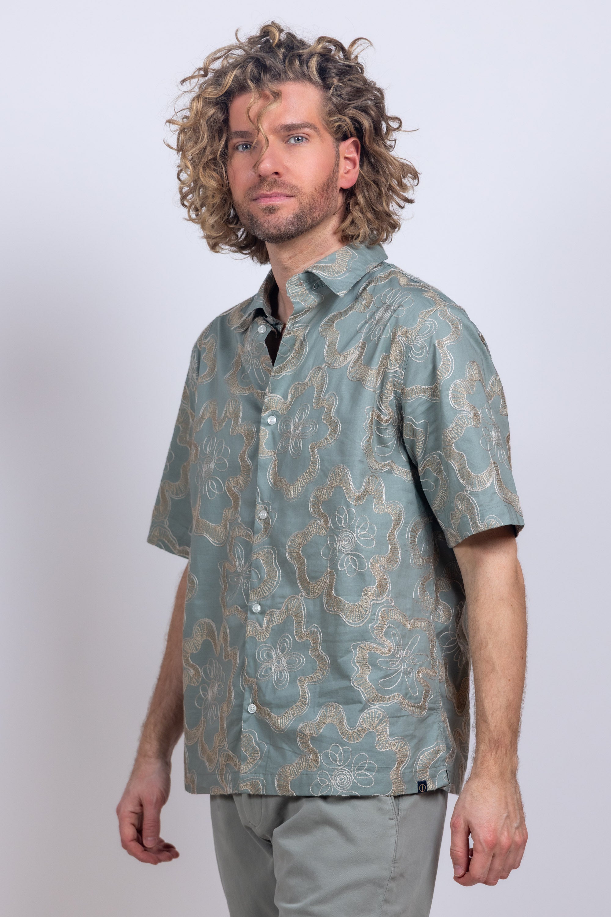 Shirt met print - Khaki