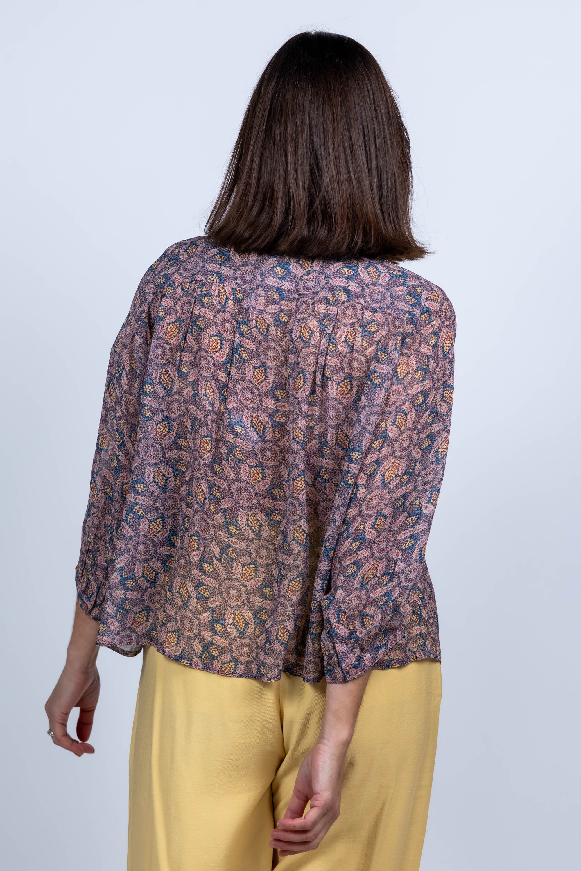 Blouse met plooien - Roze