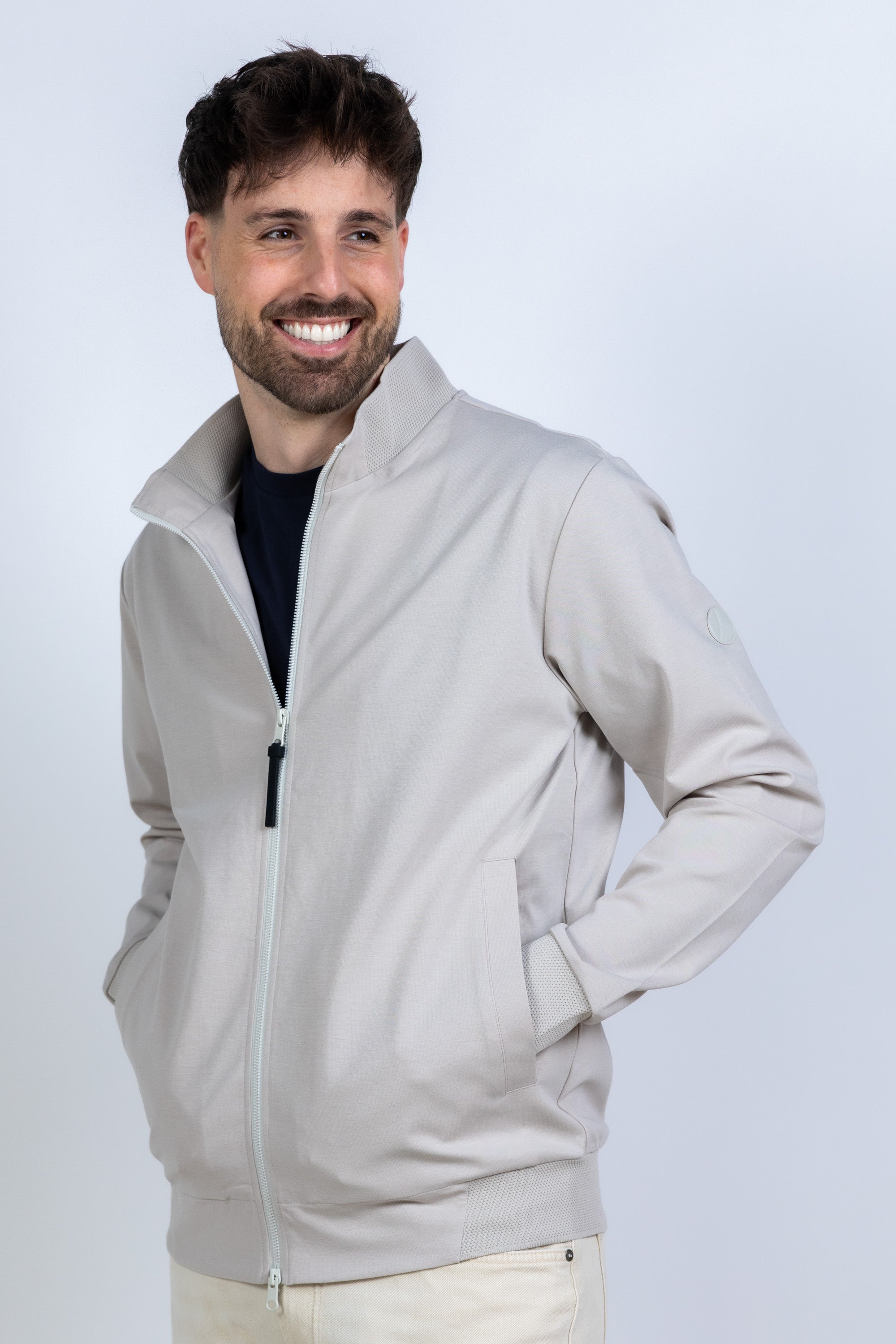 Vest met rits - Beige