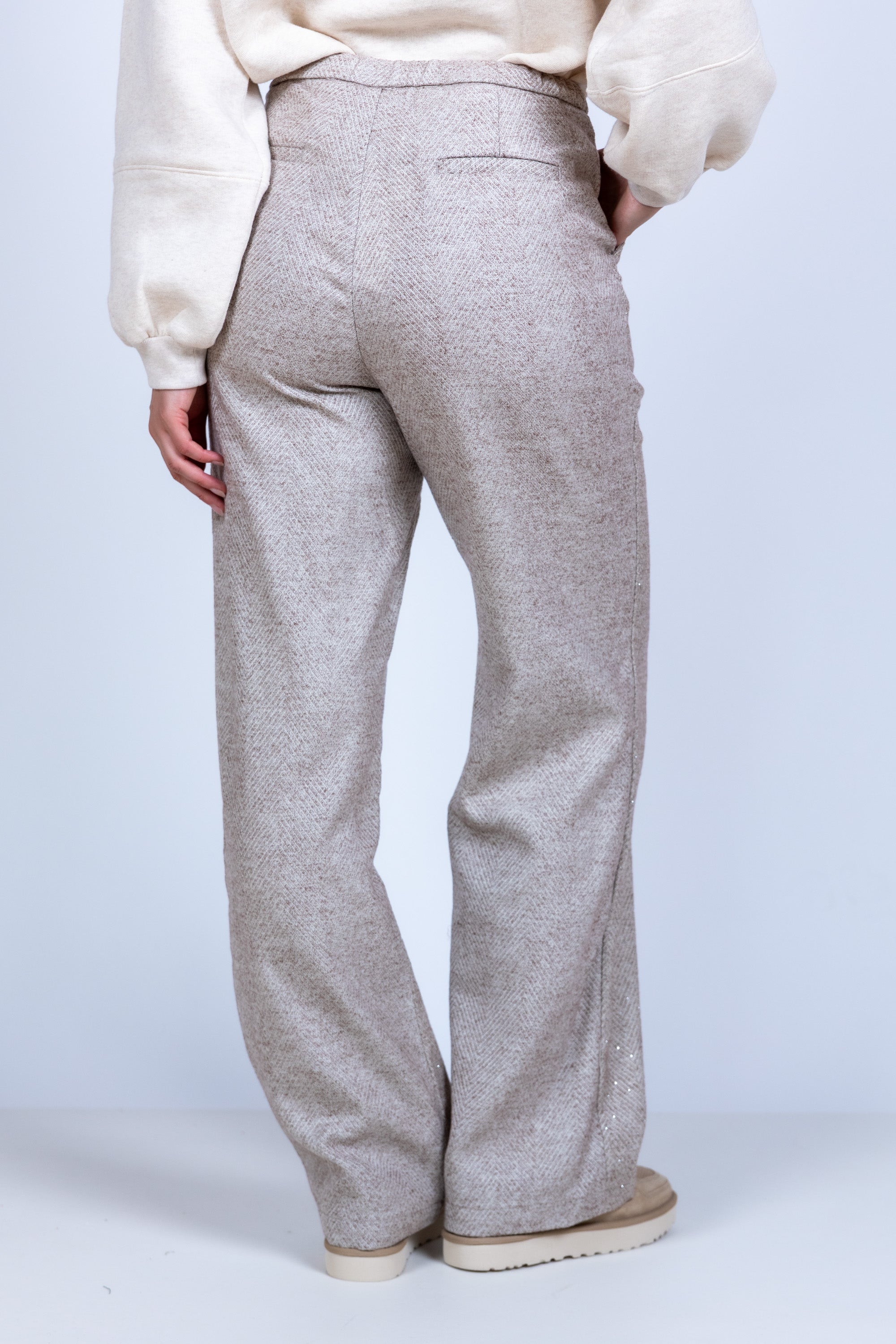 Broek met banden - Beige