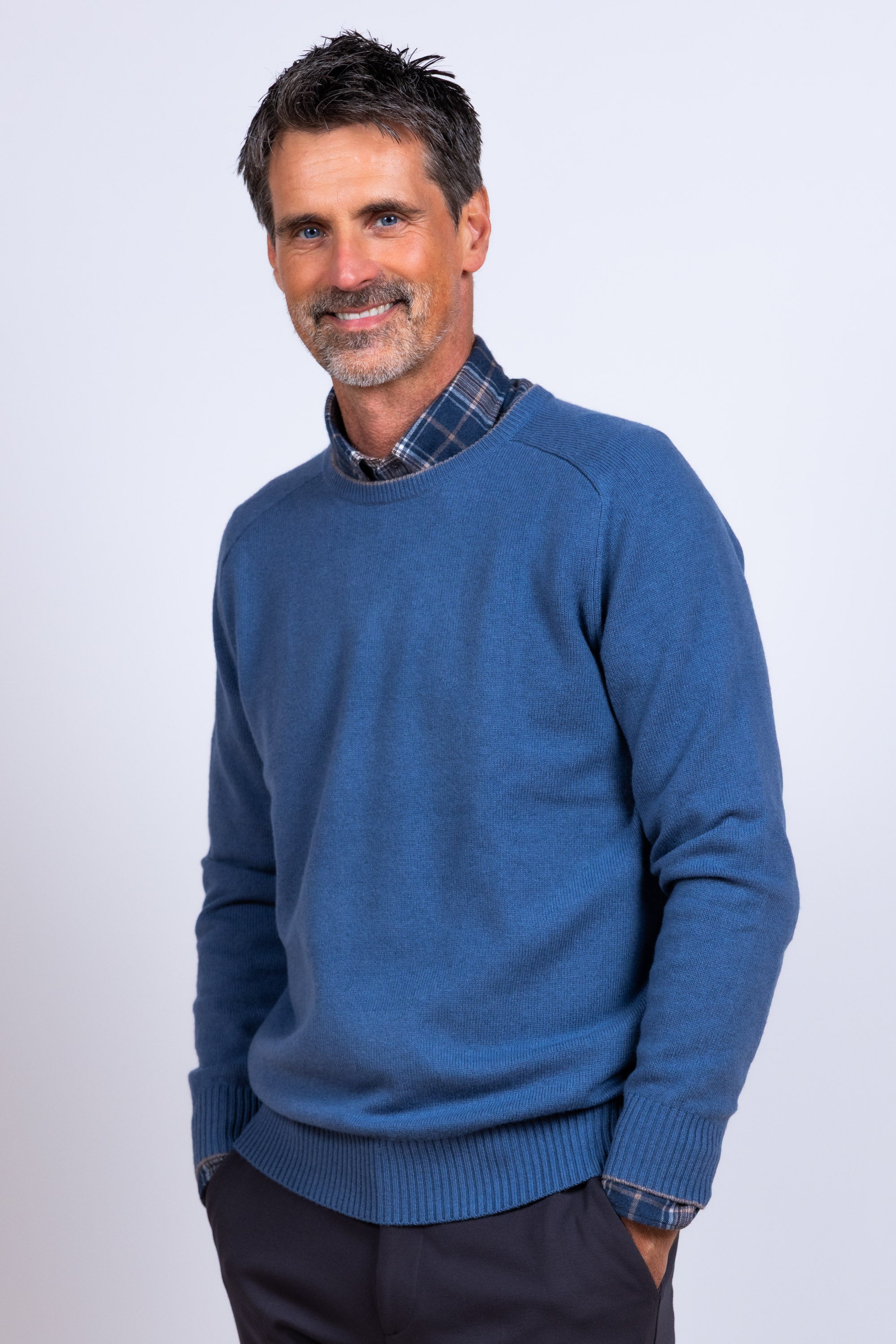 Gebreide trui - French blue