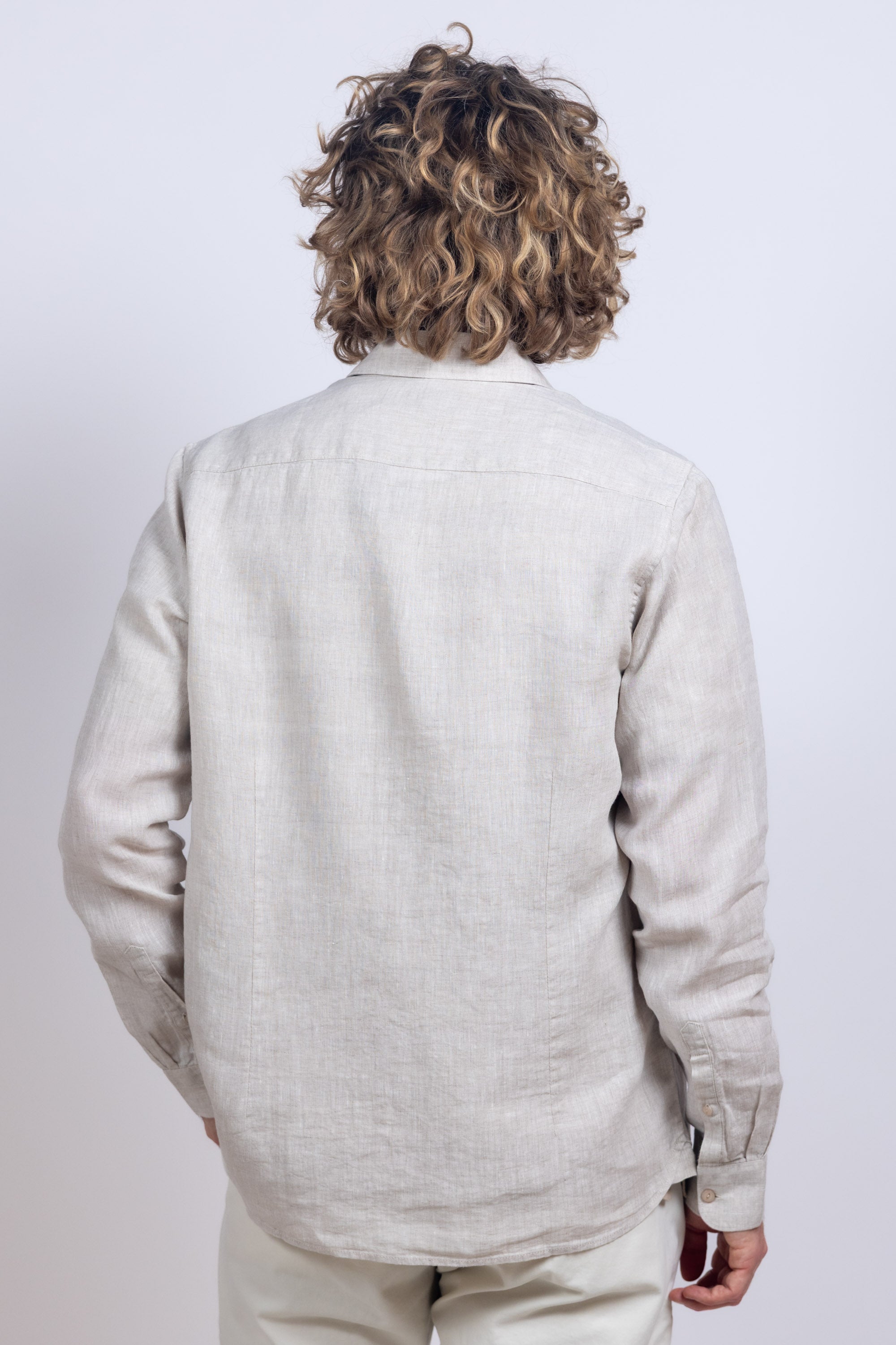 Shirt met knopen - Licht taupe