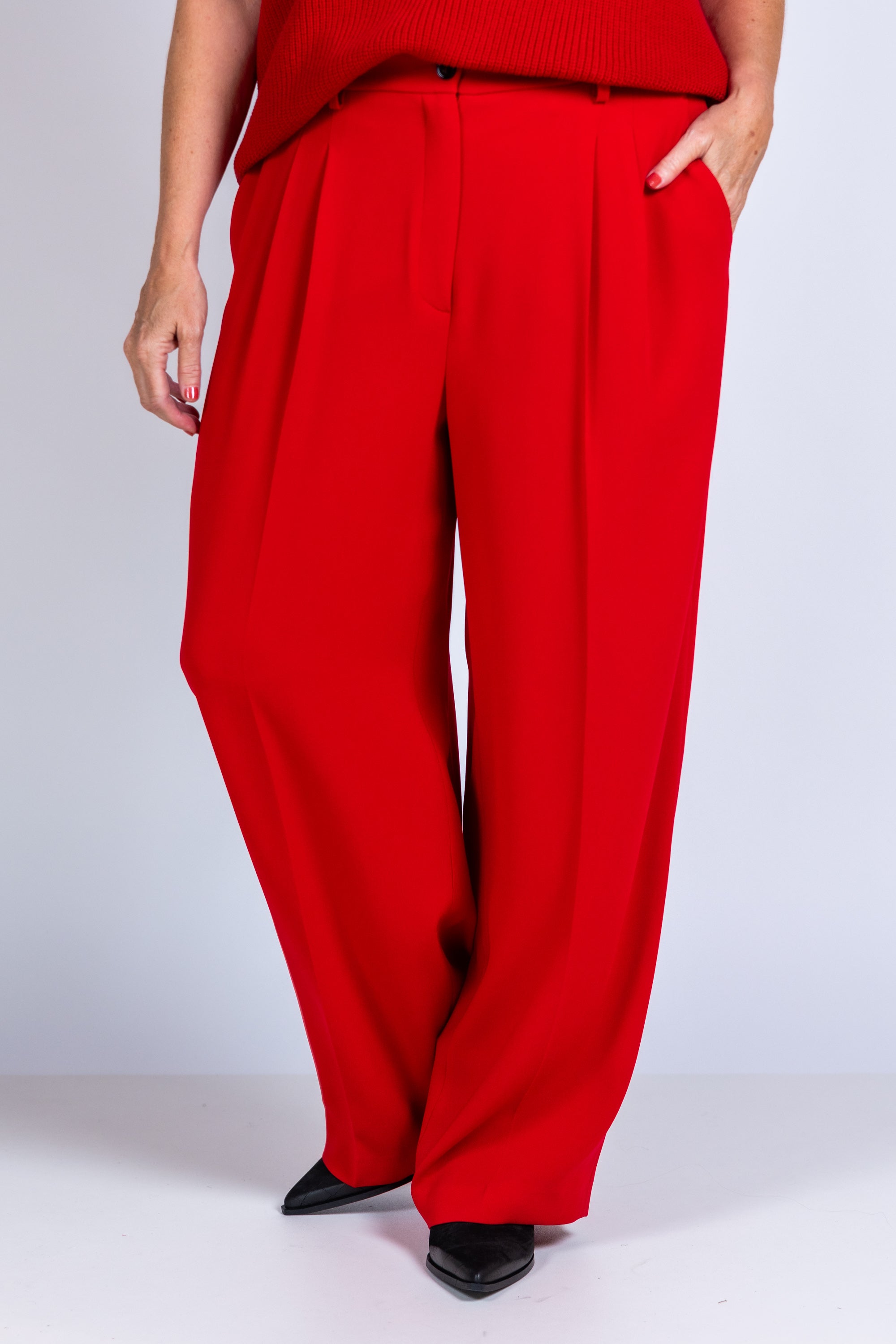 Wijde pantalon - Rood
