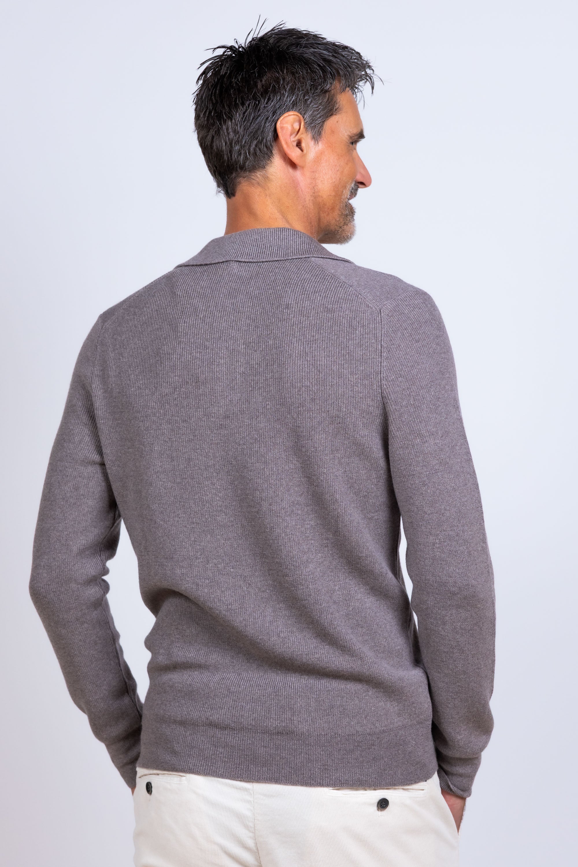 Trui met kraag - Taupe