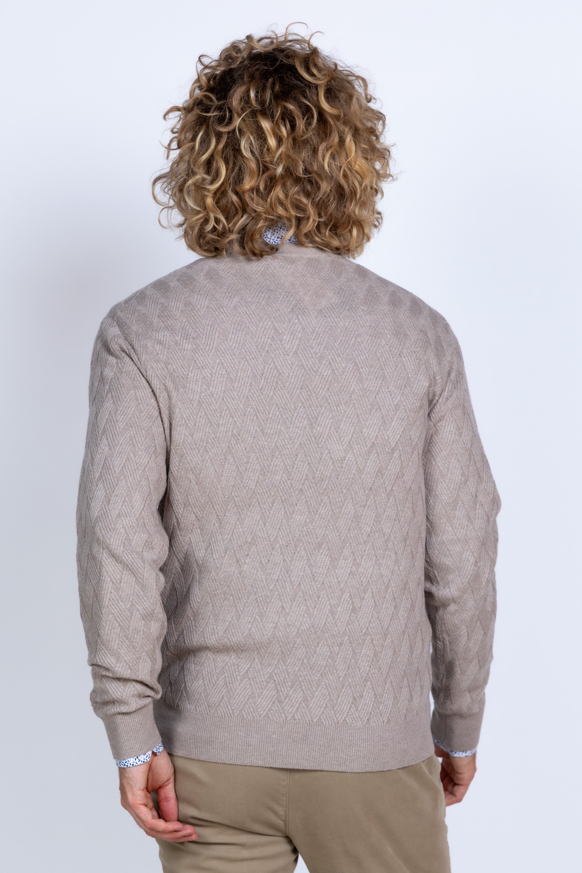 Trui met structuur - Beige