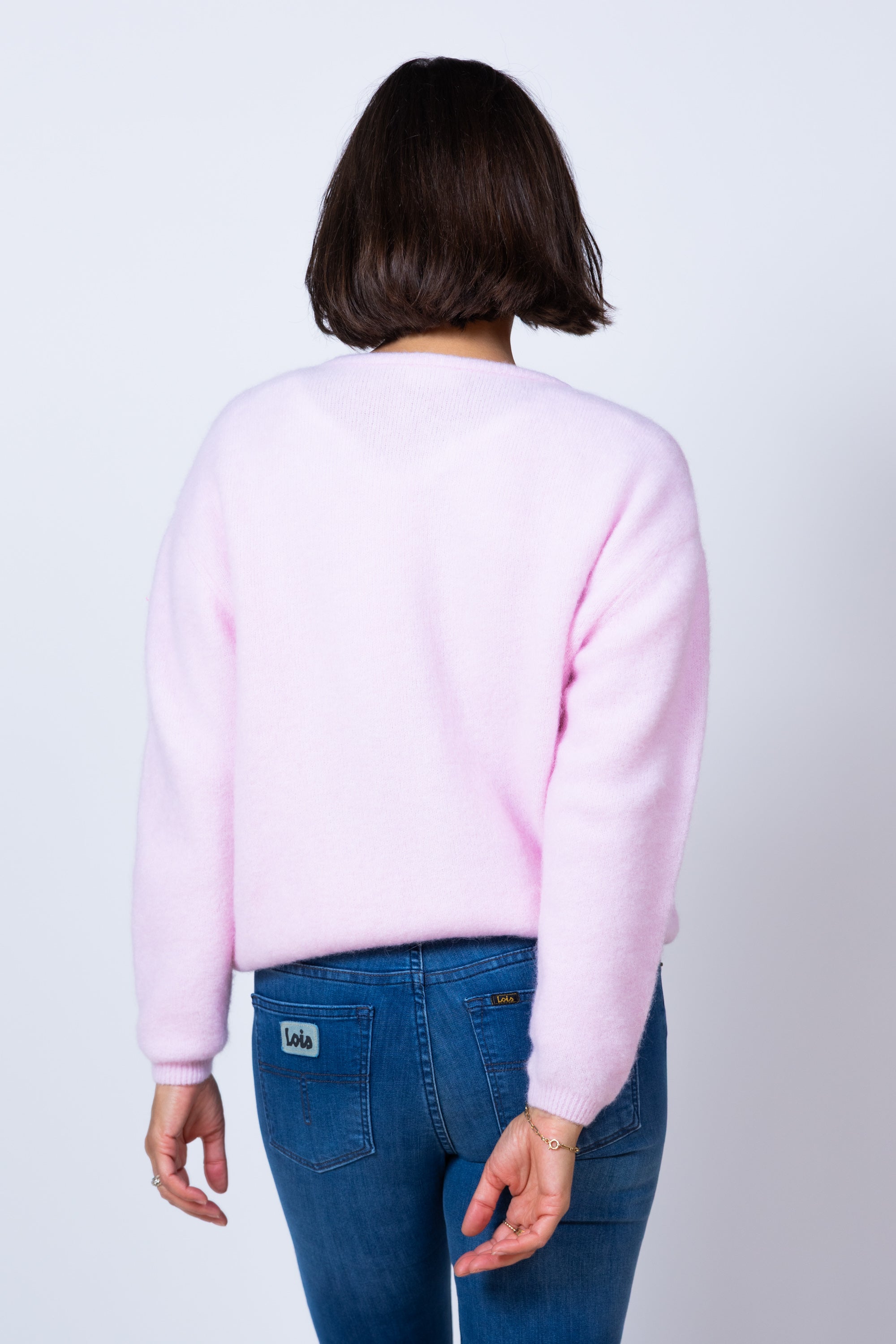Vest met knopen - Roze