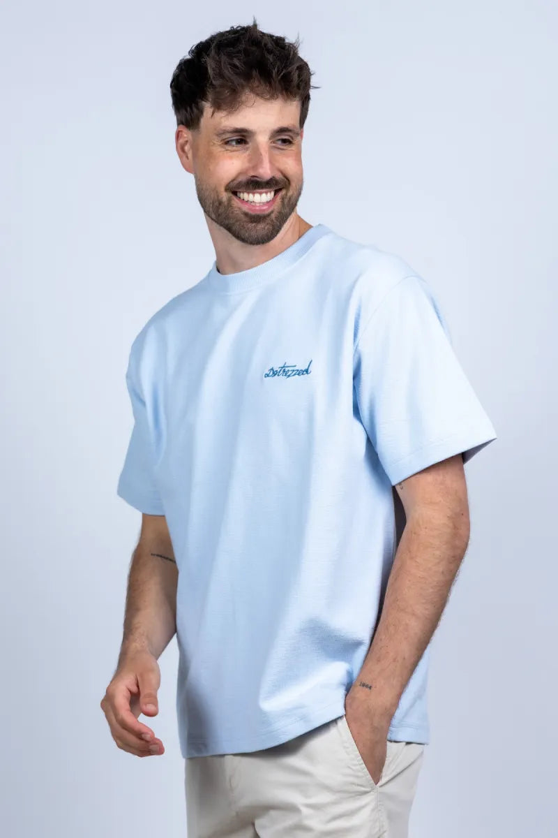 DSTREZZED DSTREZZED 203524 T-shirt met borduring - Bleu
