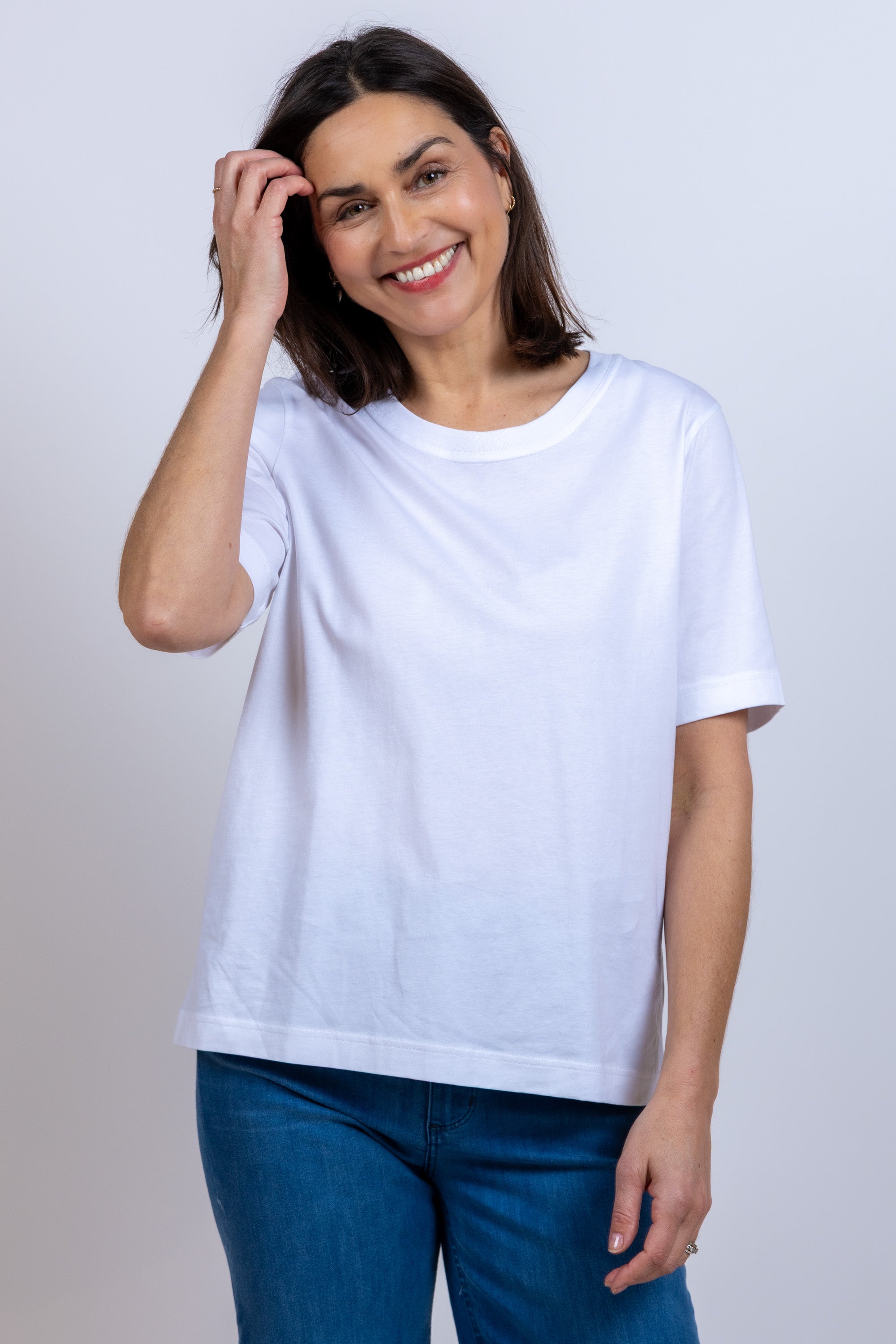 T-shirt met ronde hals - Wit