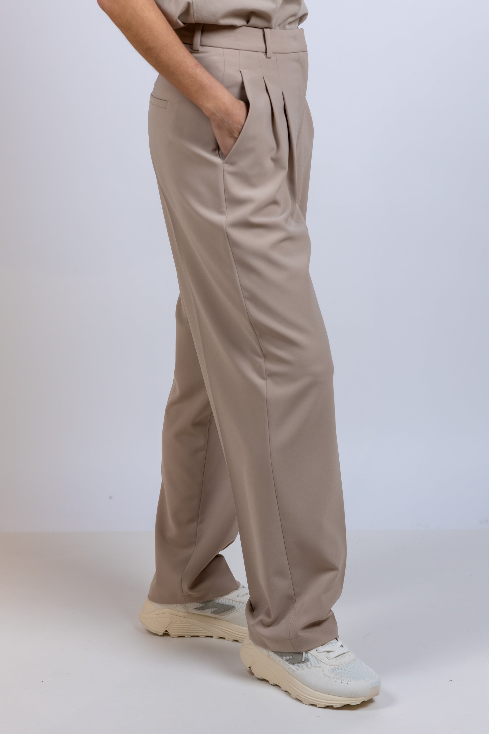 Wijde pantalon - Zand