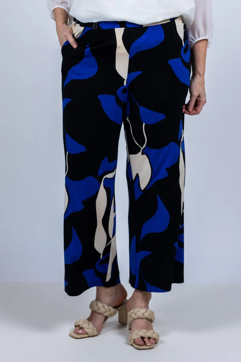 VPX VPX 2104 Wijde broek met print - Kobaltblauw