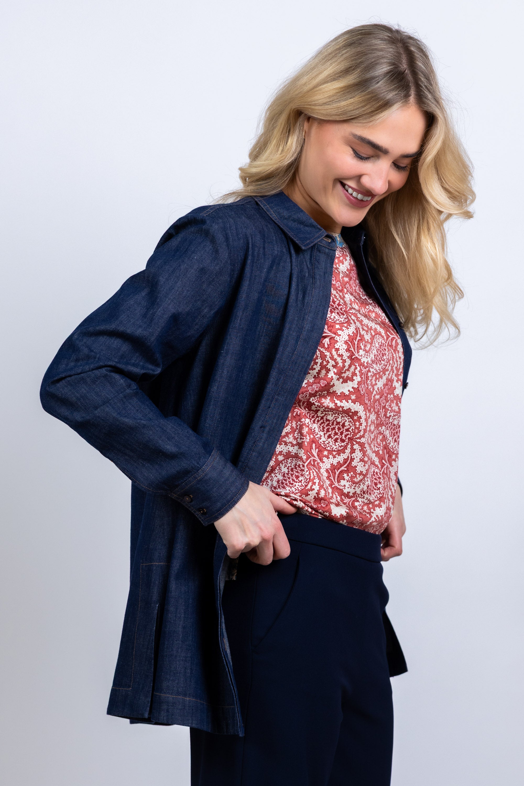 Blouse met knopen - Jeans