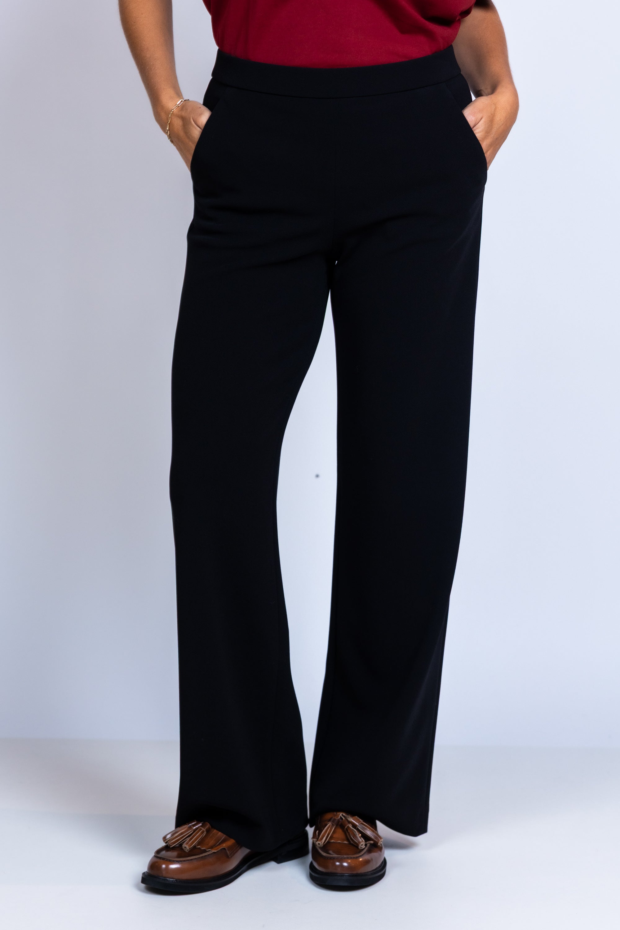 Wijde pantalon - Zwart