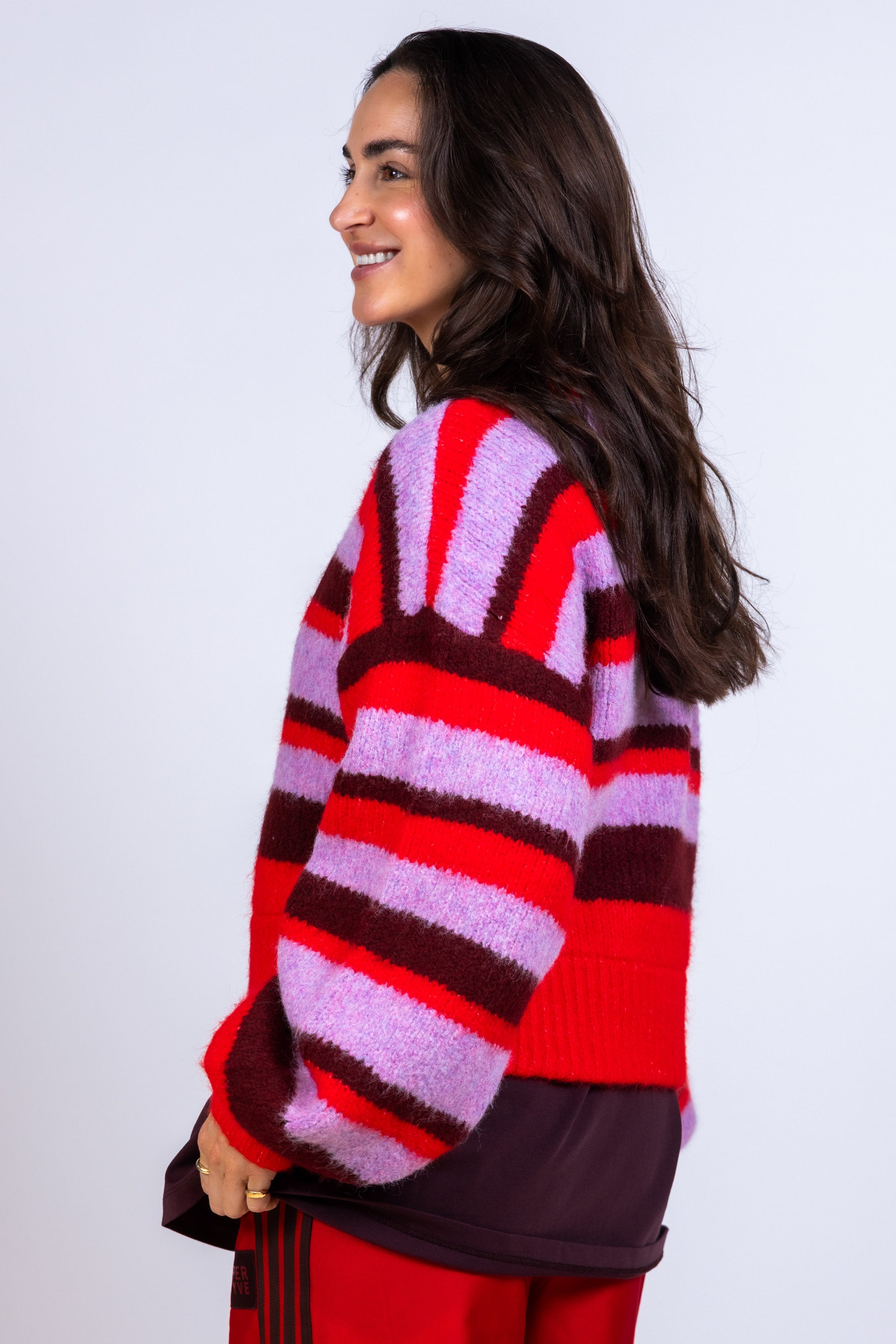 Vest met strepen - Rood
