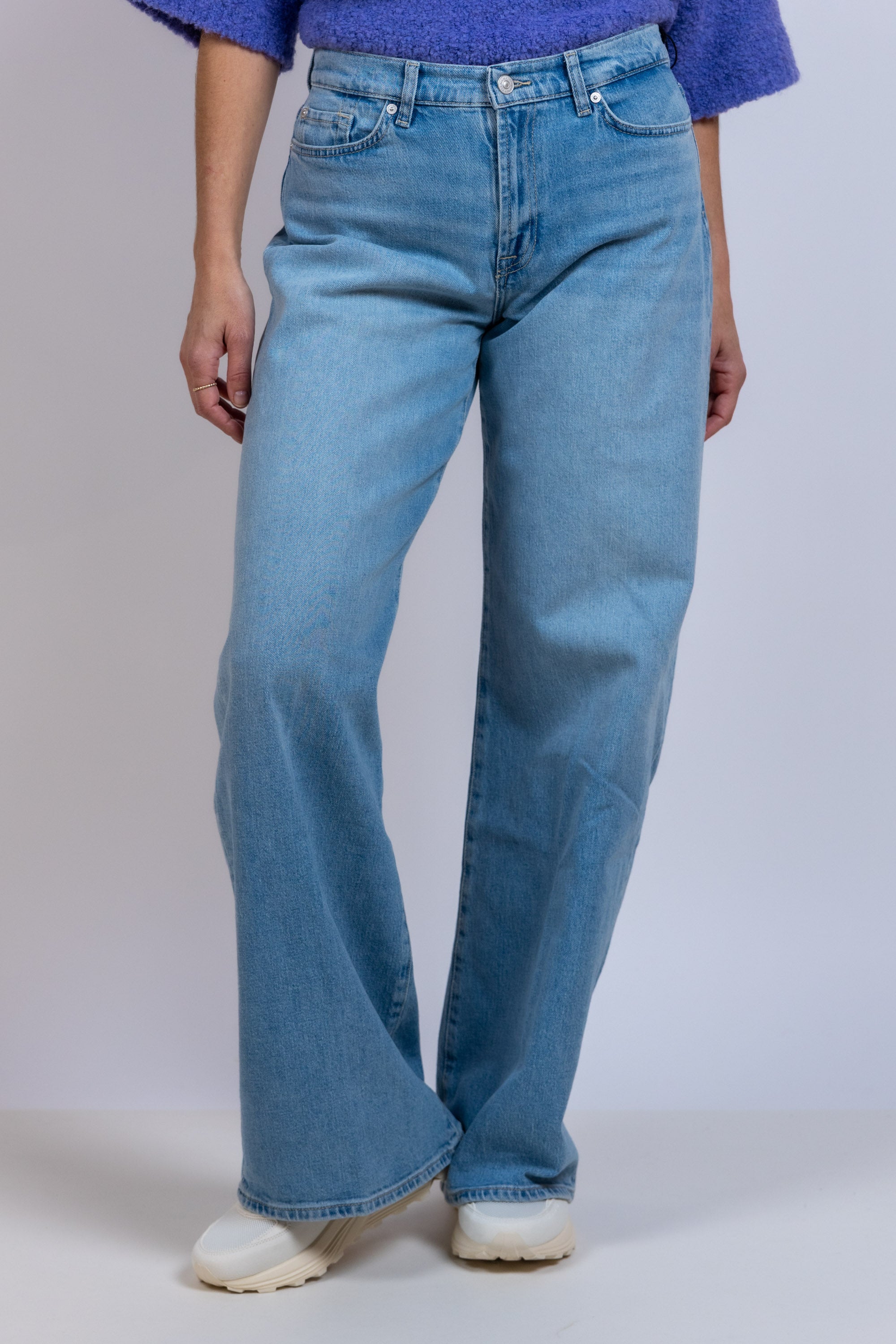 Jeans met wijde pijpen - Licht jeans