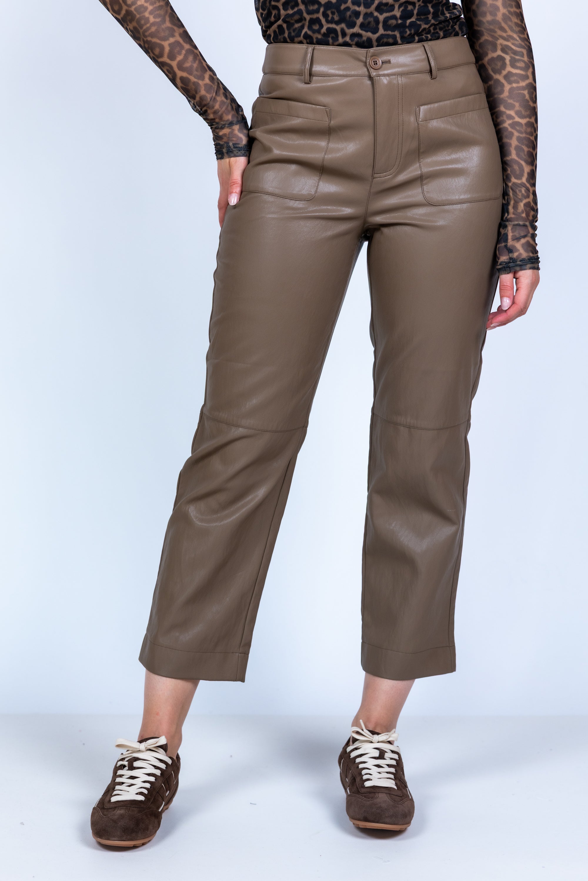 Broek met zakken - Taupe