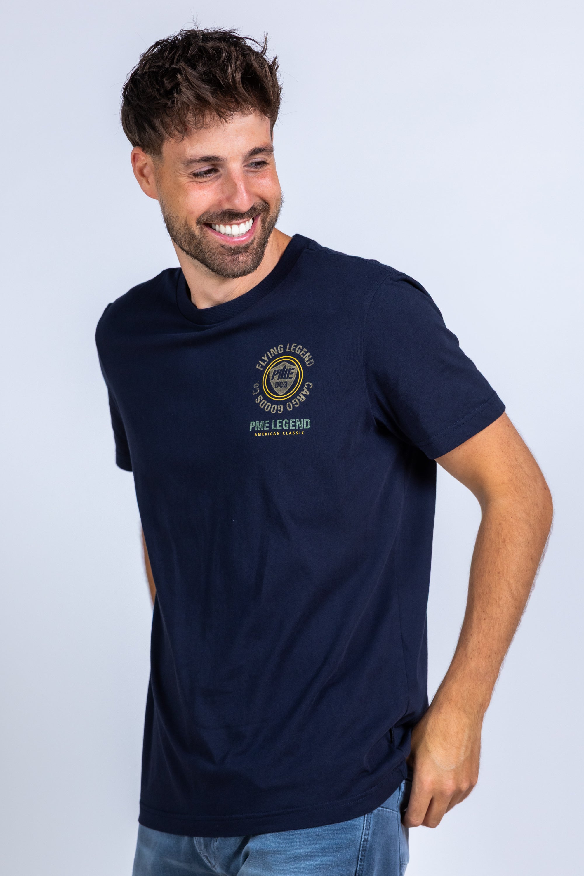 T-shirt met print - Marine
