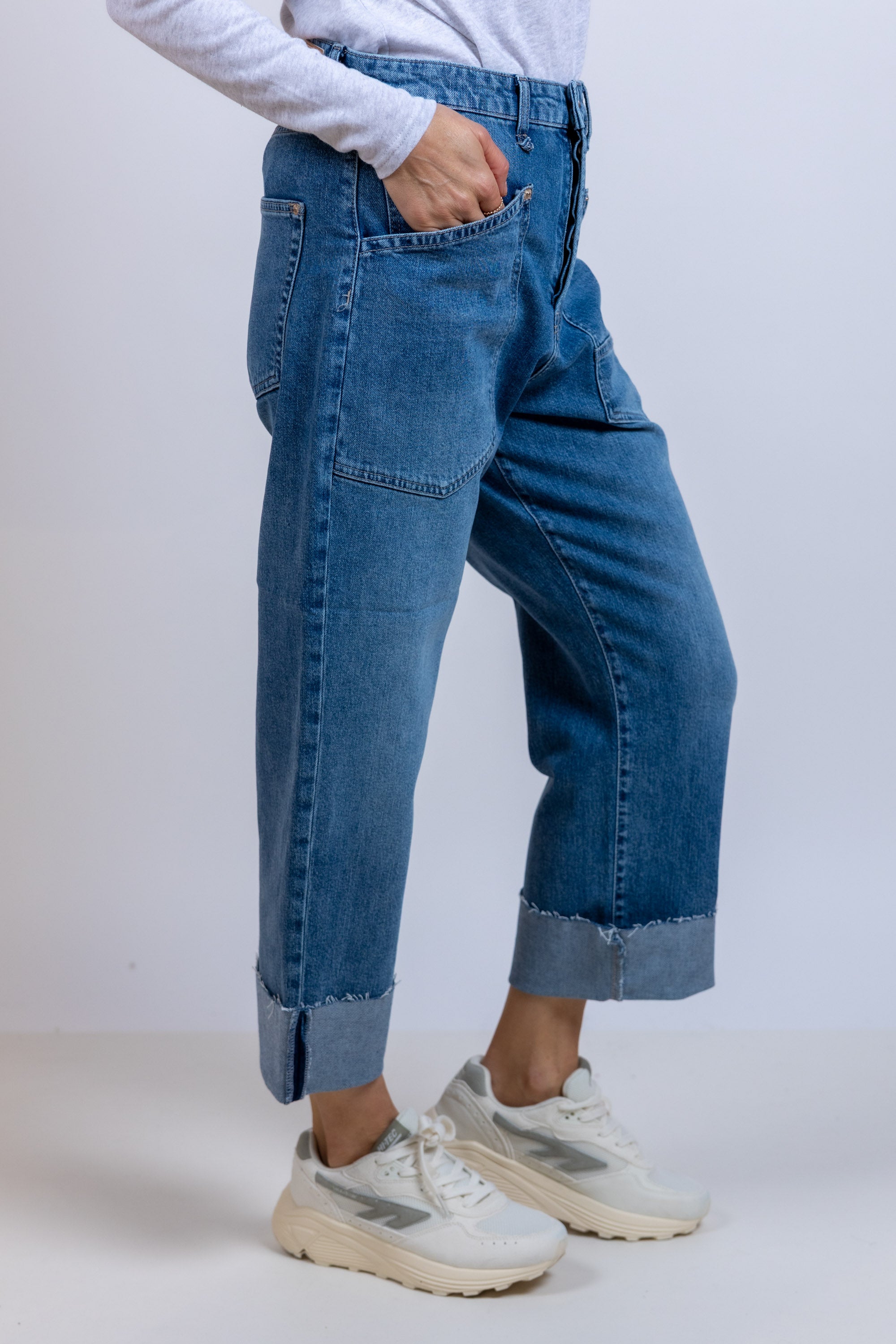 Jeans met omslag - Jeans