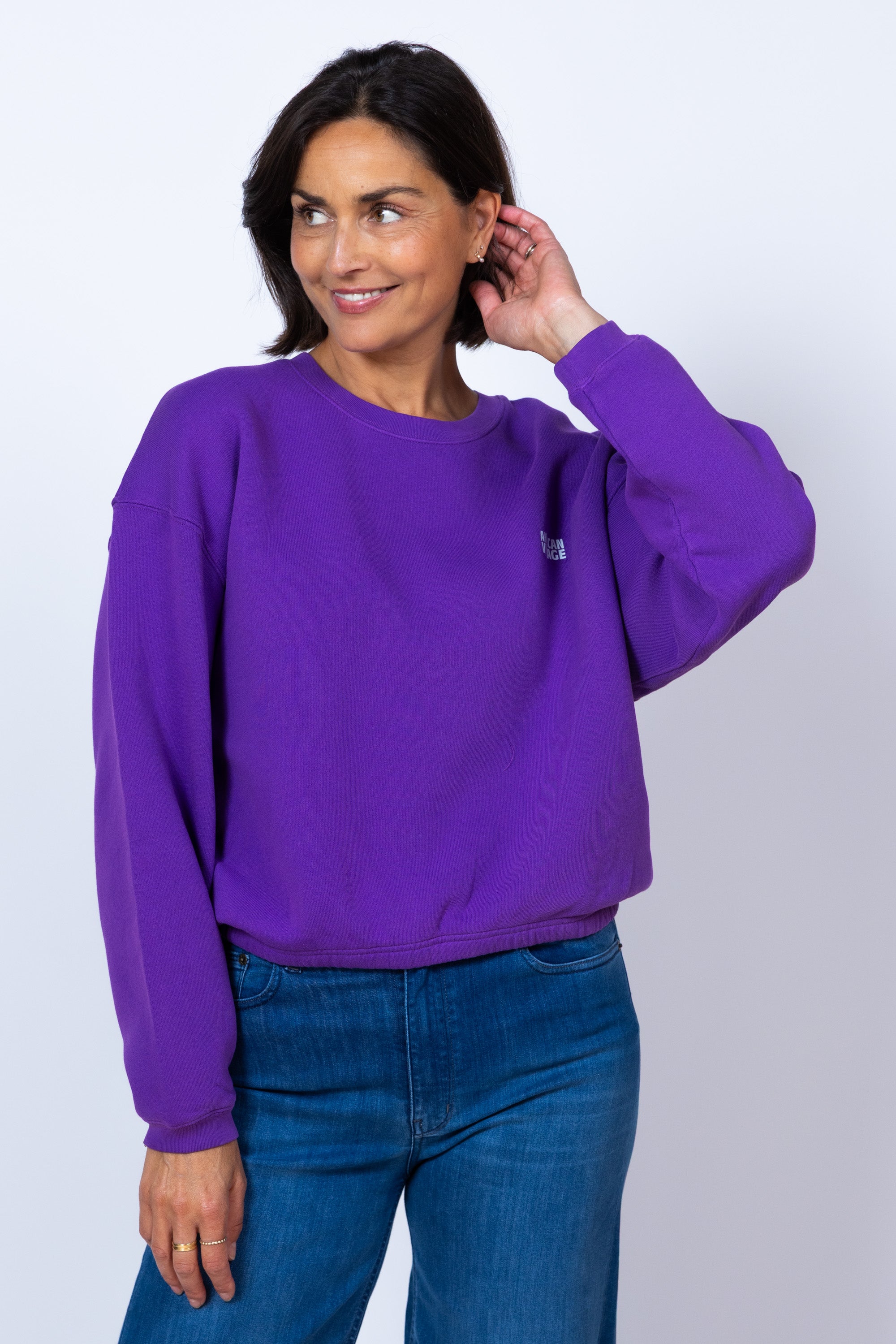Sweater met ronde hals - Paars