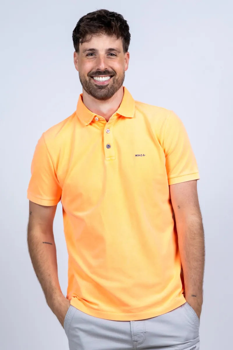 NEW ZEALAND AUCKLAND Polo met knopen - Oranje