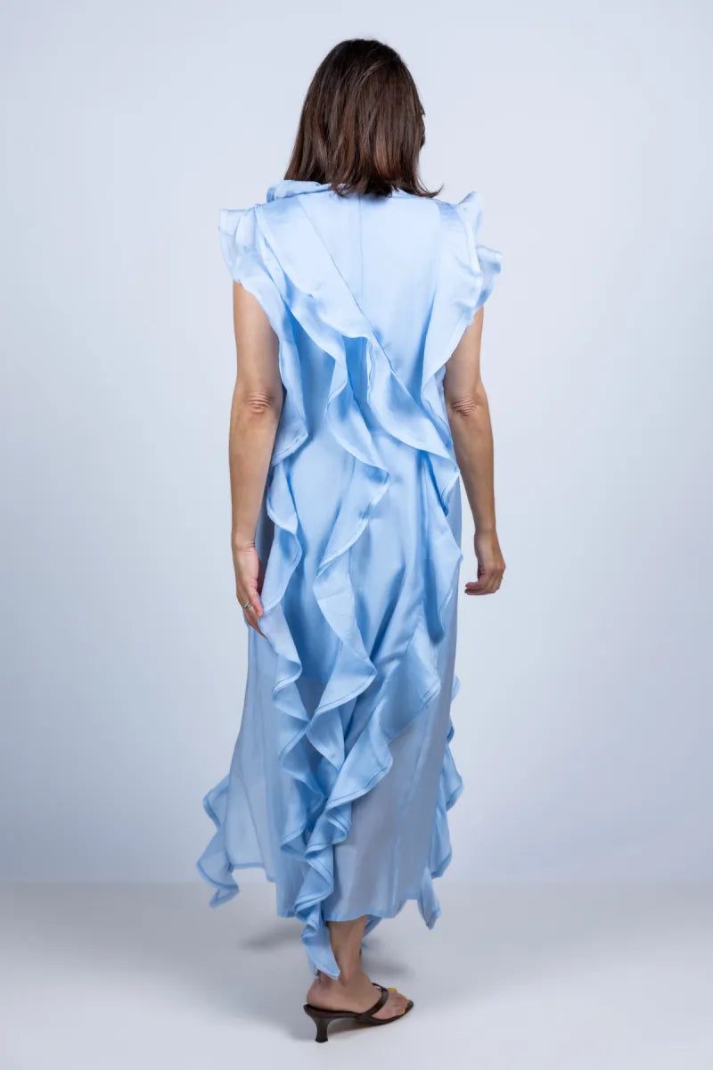 CPH MUSE CPH MUSE 207850 molly dres Jurk met ruches - Bleu