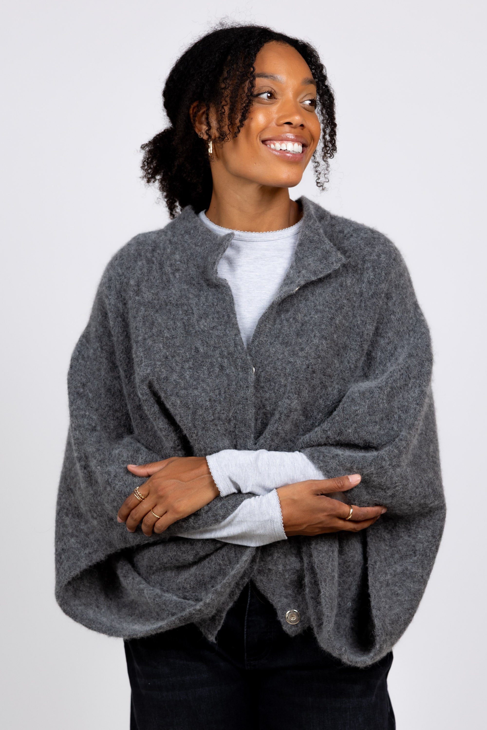 Oversized vest - Antraciet