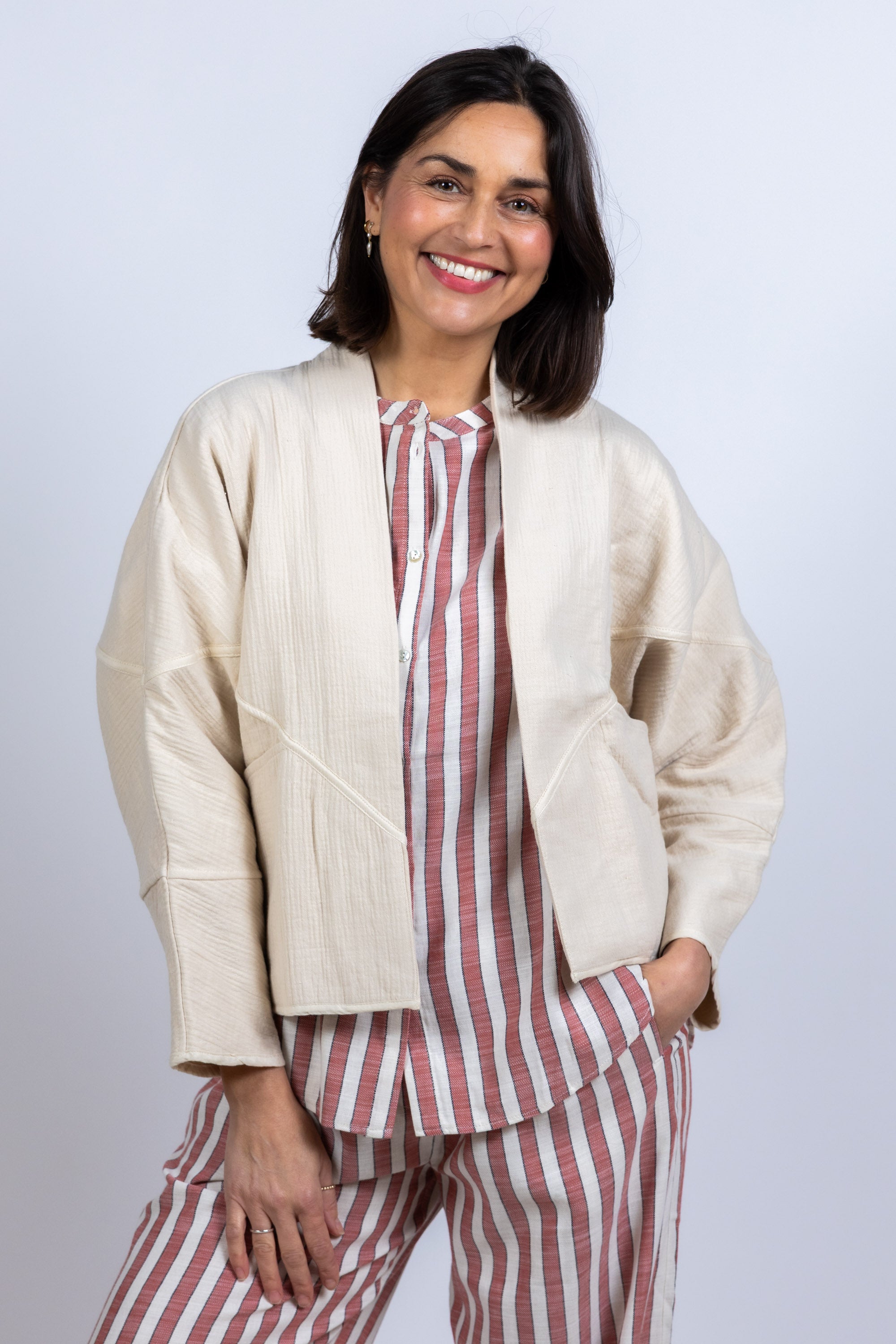 Jasje met structuur - Beige