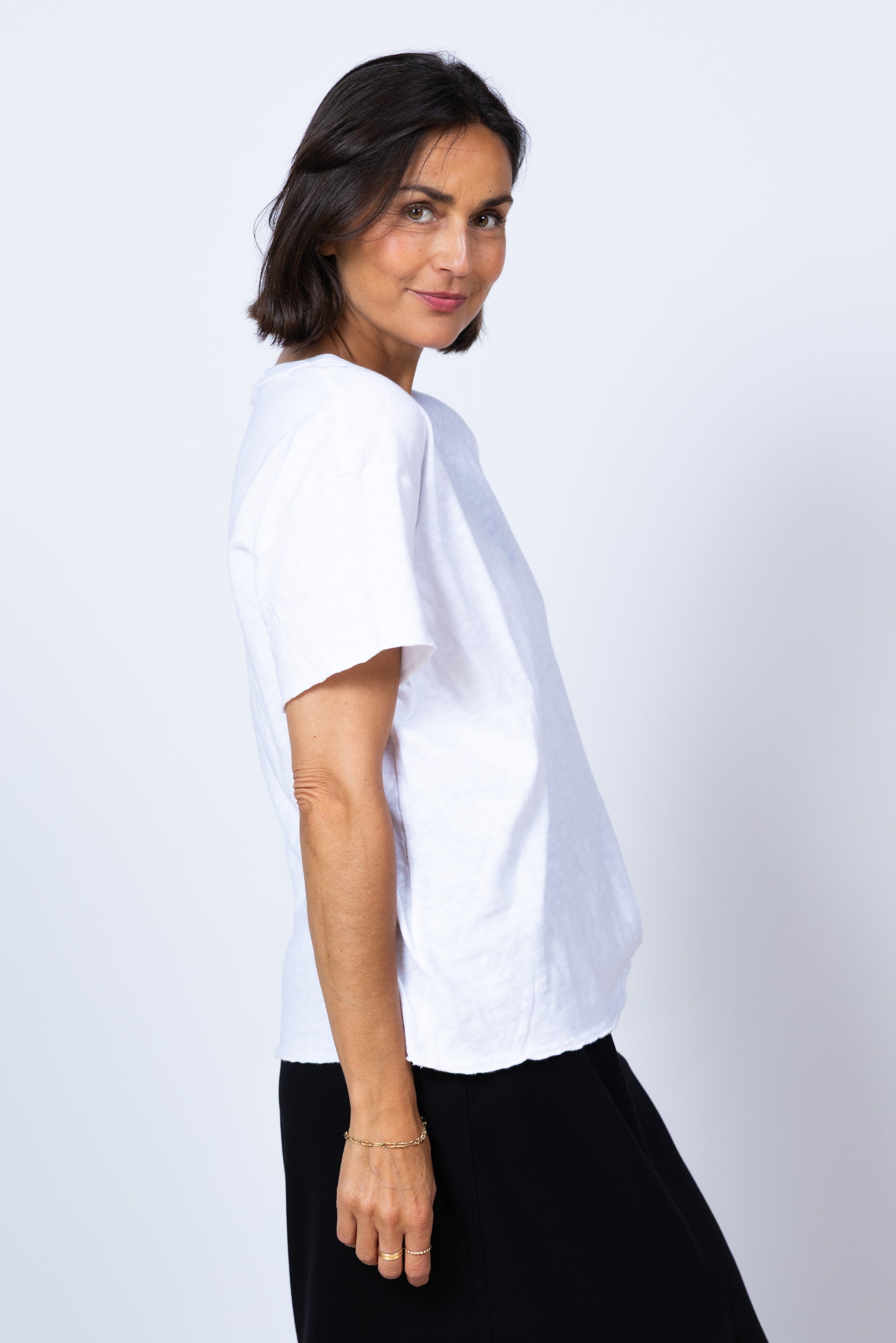 T-shirt met ronde hals - Wit