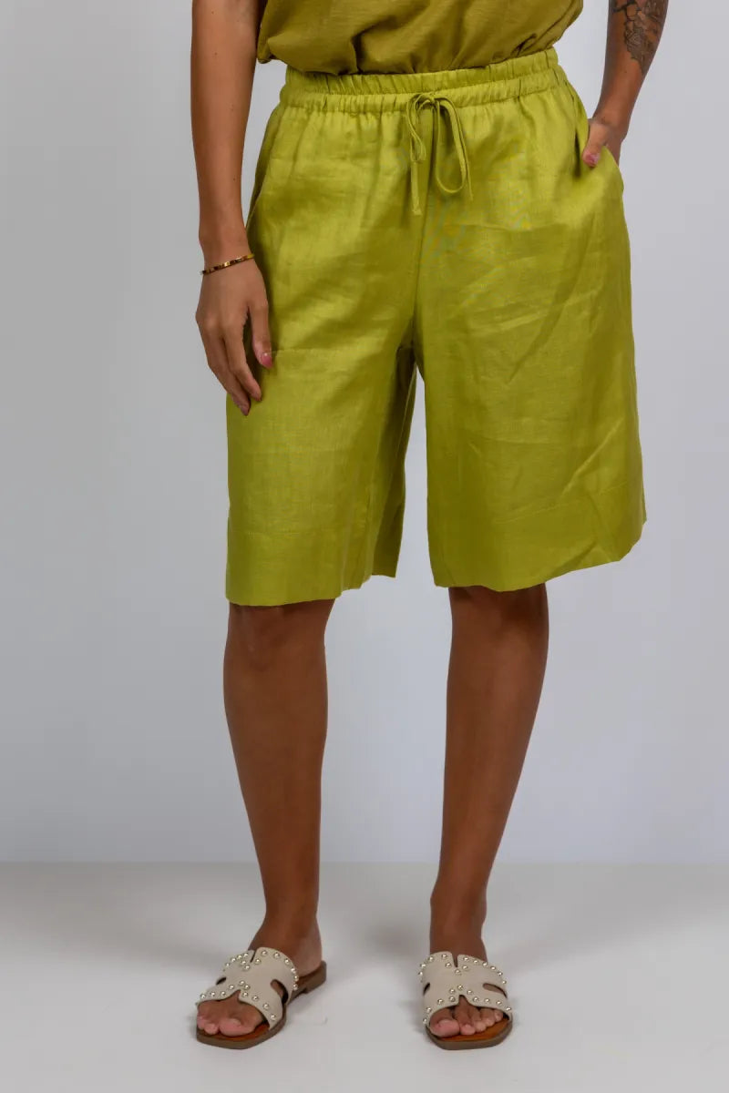 MILLA MILLA 1021079 Bermuda met elastische taille - Appelgroen