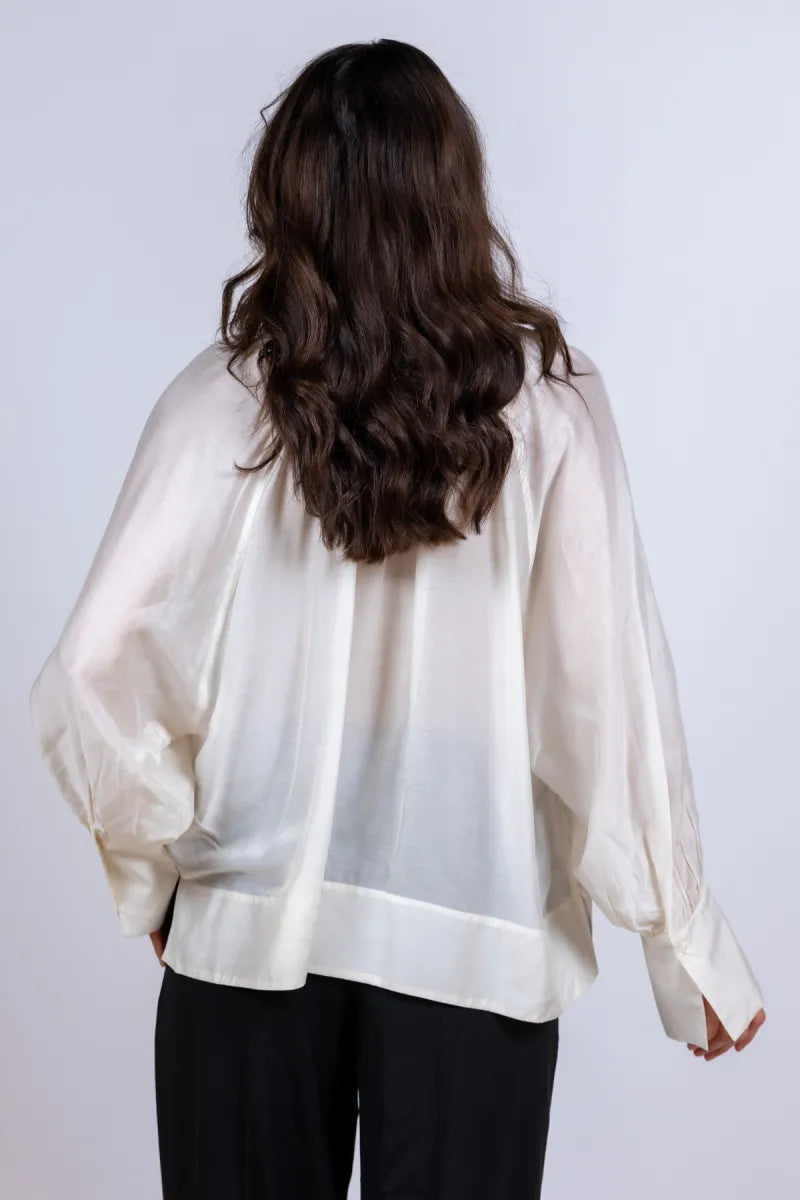 MUNTHE MUNTHE ROSEBERGER Blouse met strik - Ecru