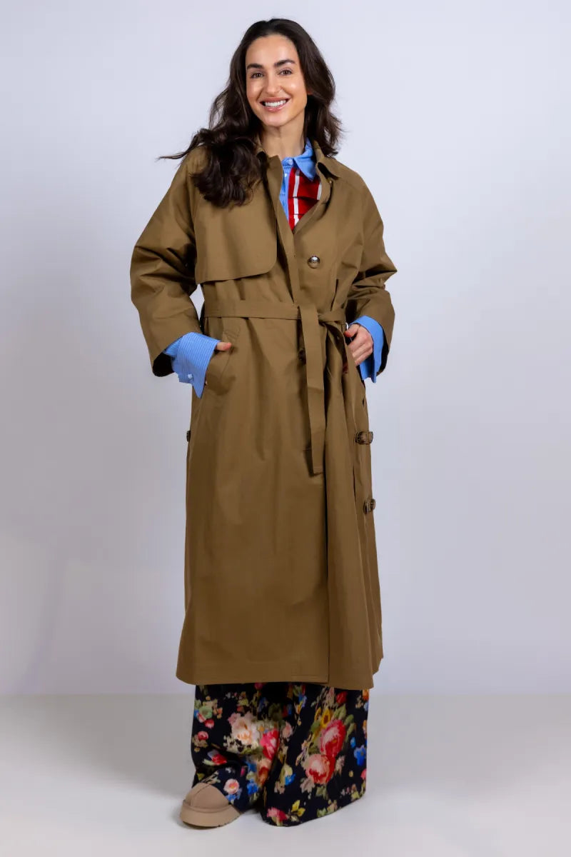 STUDIO CLIQUE STUDIO CLIQUE CHRISTEL Trenchcoat met ceintuur - Olijfgroen