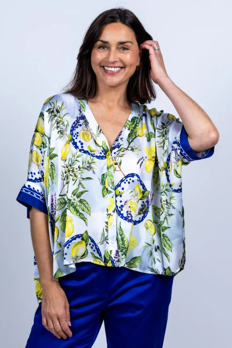 MARCCAIN COLLECTIE Blouse met print - Wit