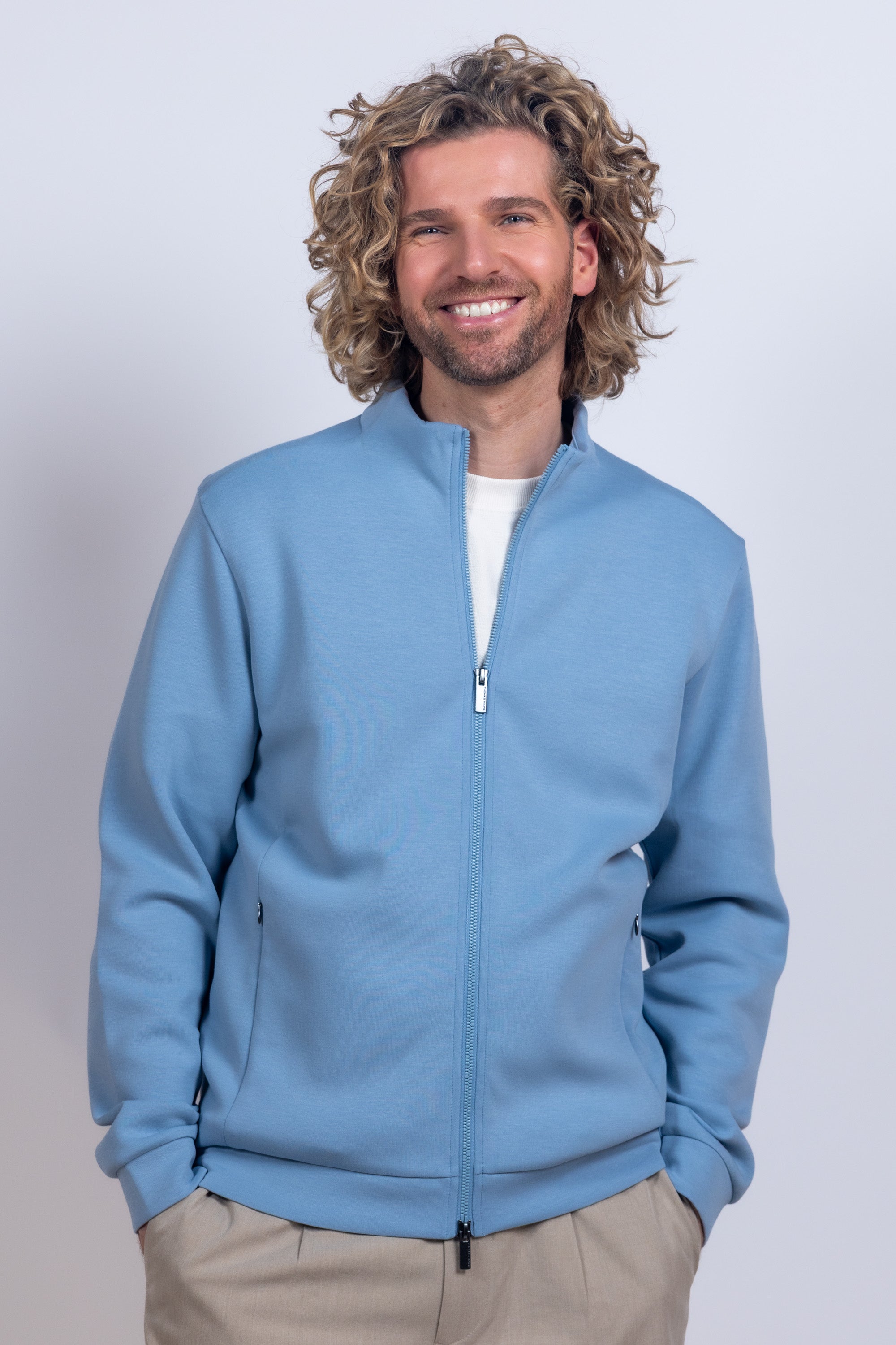 Vest met rits - Bleu