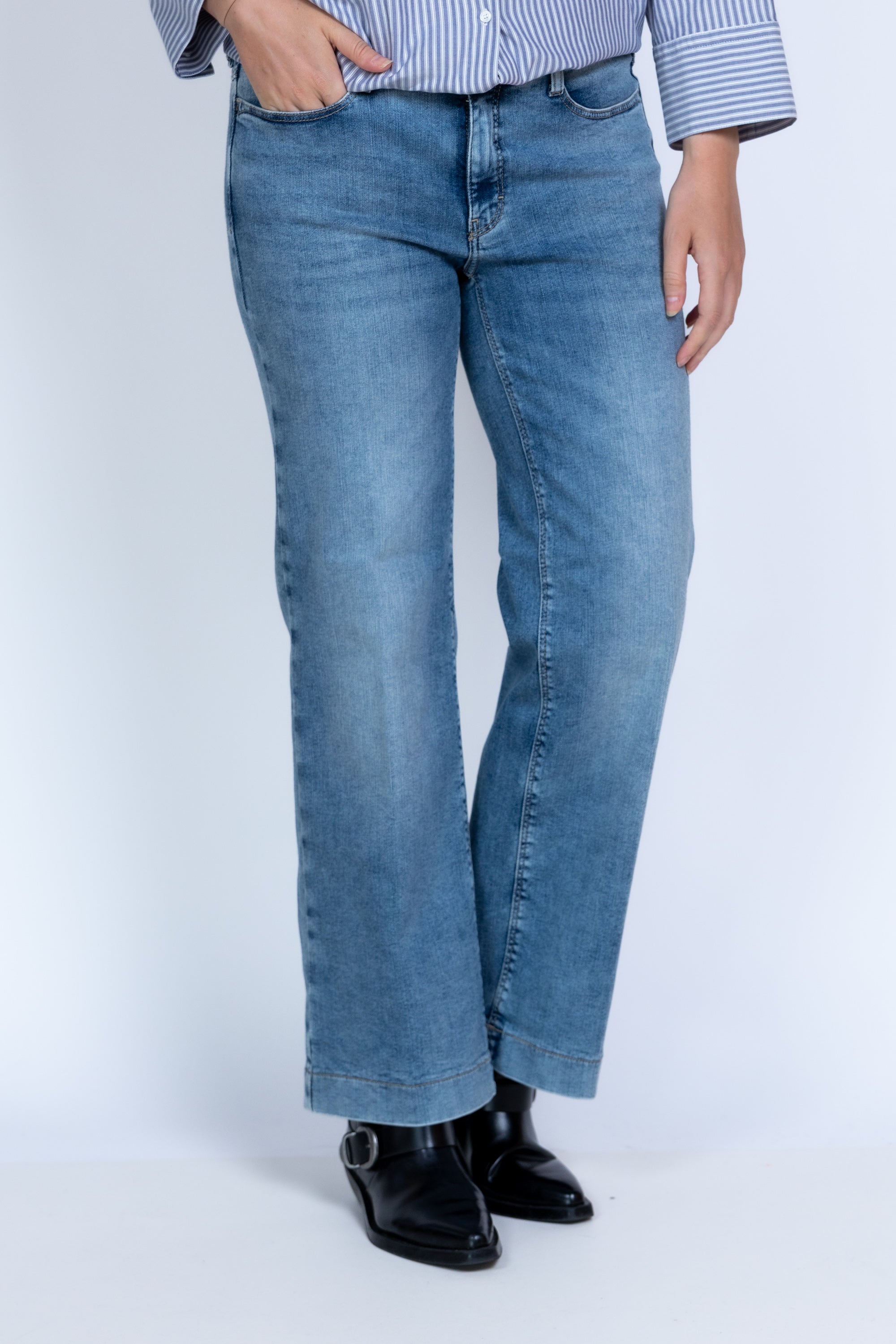 Jeans met wijde pijpen - Licht jeans