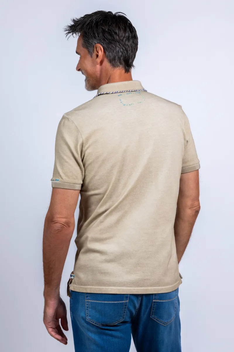 BOB BOB P26Ricky R00582 Polo met knopen - Beige