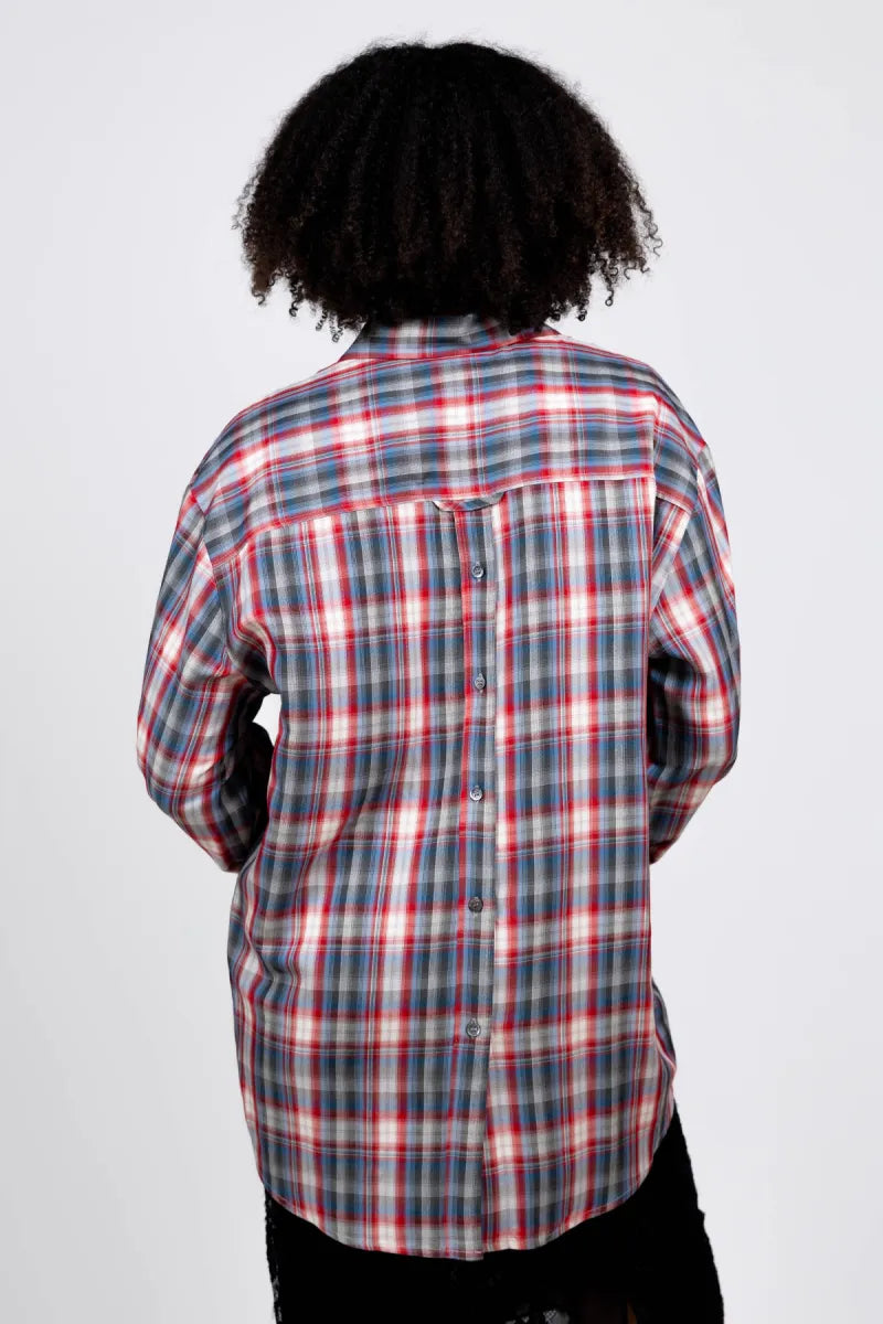 SEMICOUTURE SEMICOUTURE Y6WQ06 Blouse met ruitdessin - Rood