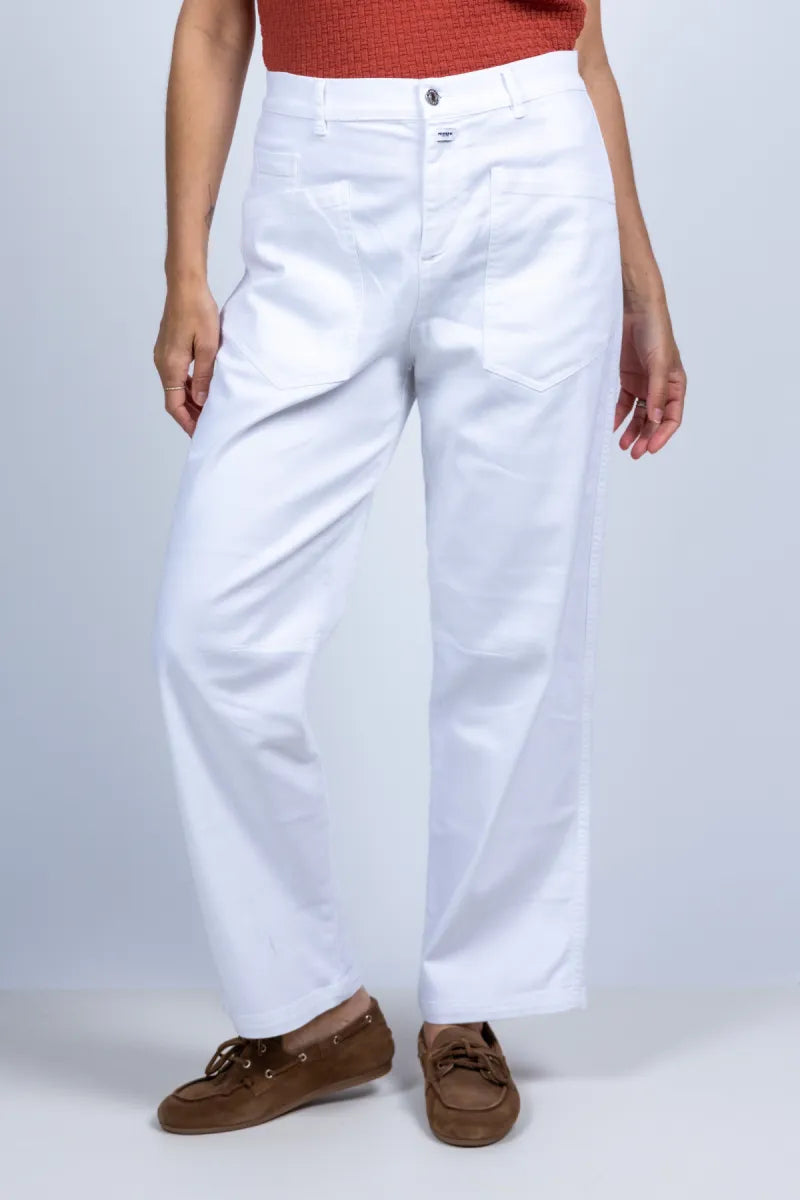 PENN & INK PENN & INK S26Z851 Broek met zakken - Wit