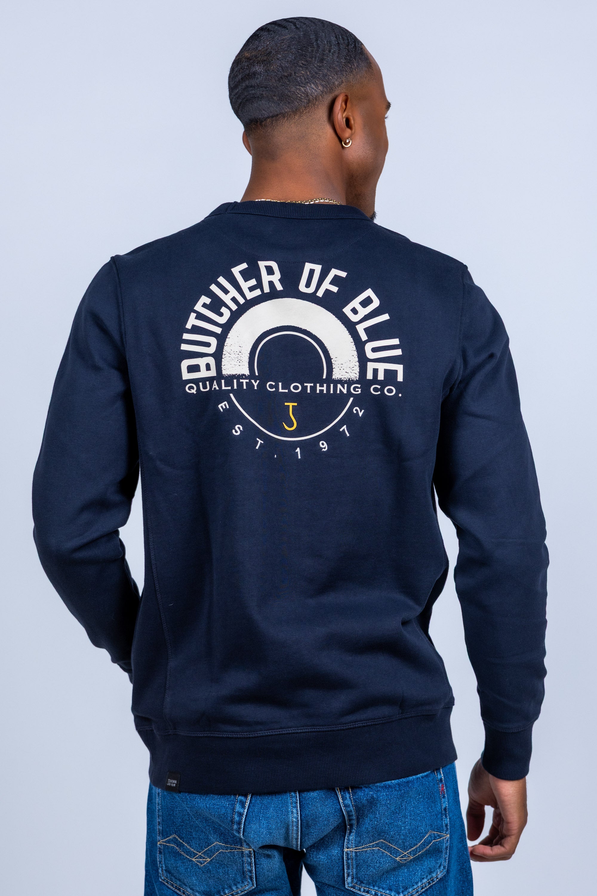 Sweater met print - Marine