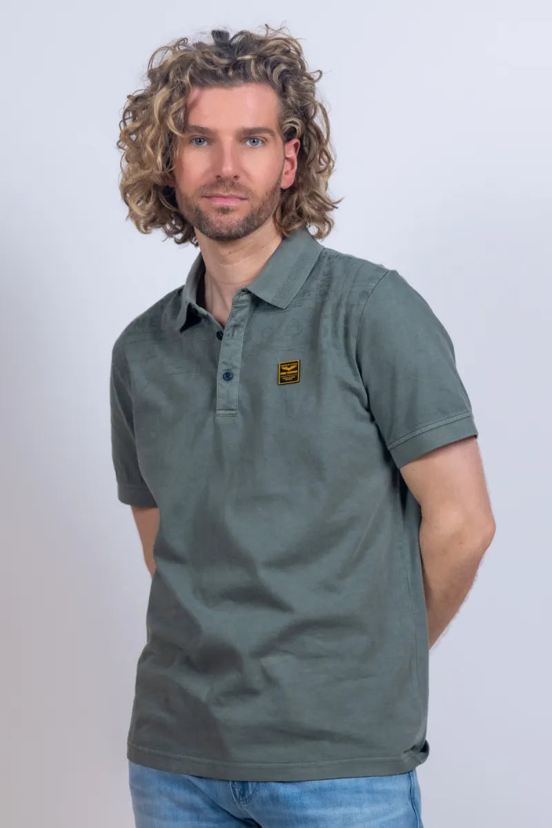 PME Polo met knopen - Olijfgroen