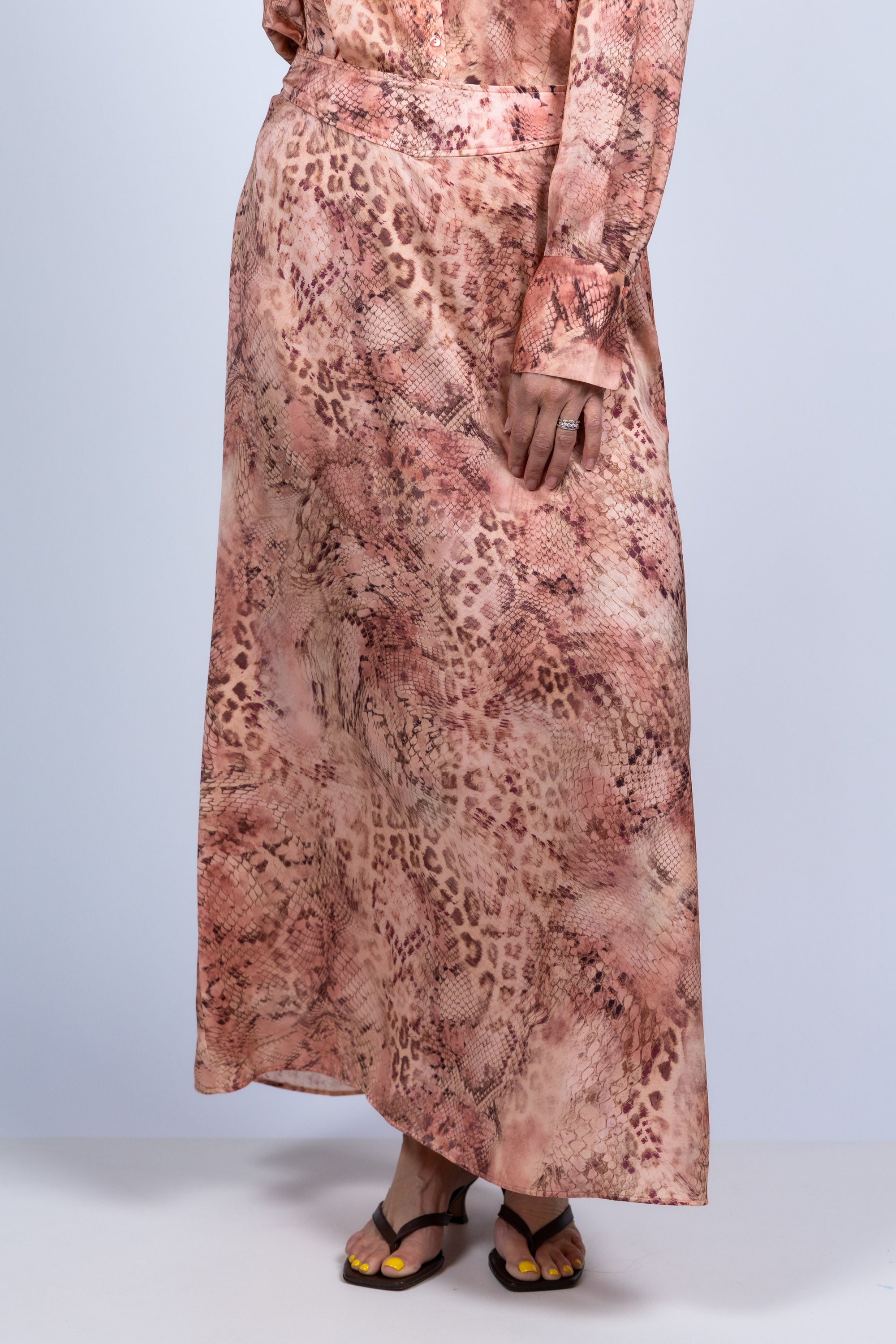 Rok met print - Roze