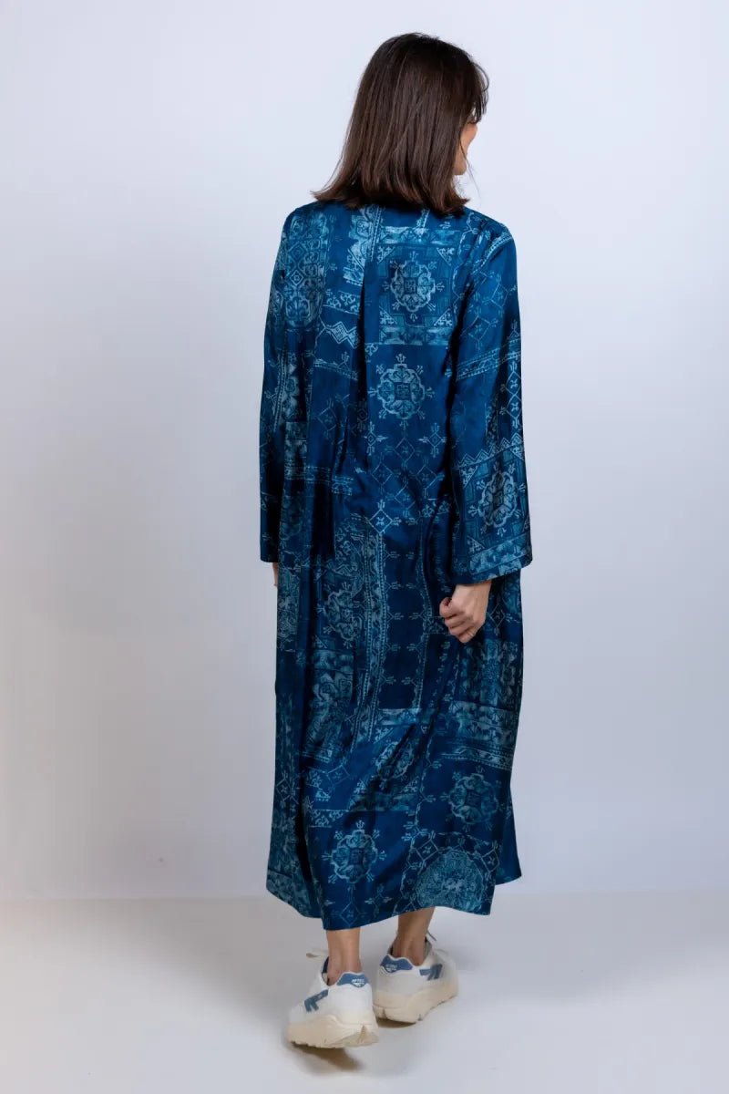 MOMONI MOMONI GARCIA MO01 Maxi jurk met print - Inkt