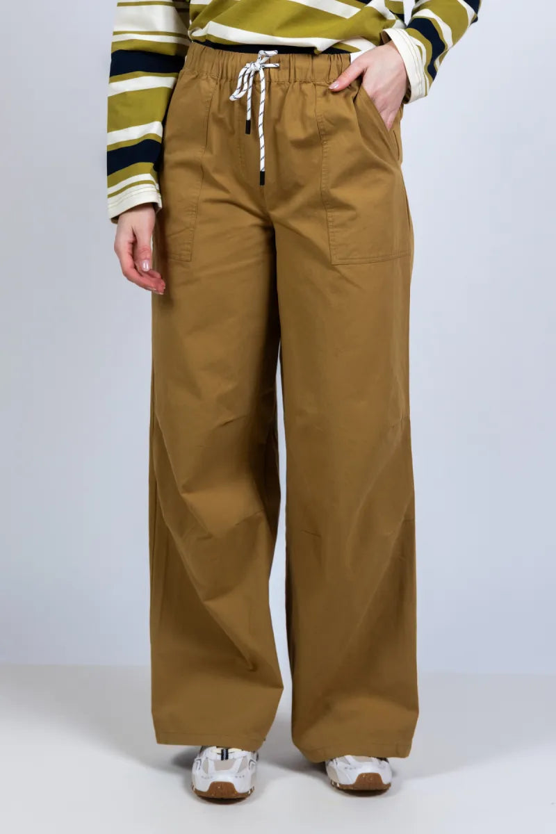 MODSTROM MODSTROM URANIA PANTS Wijde broek met koord - Safaribeige