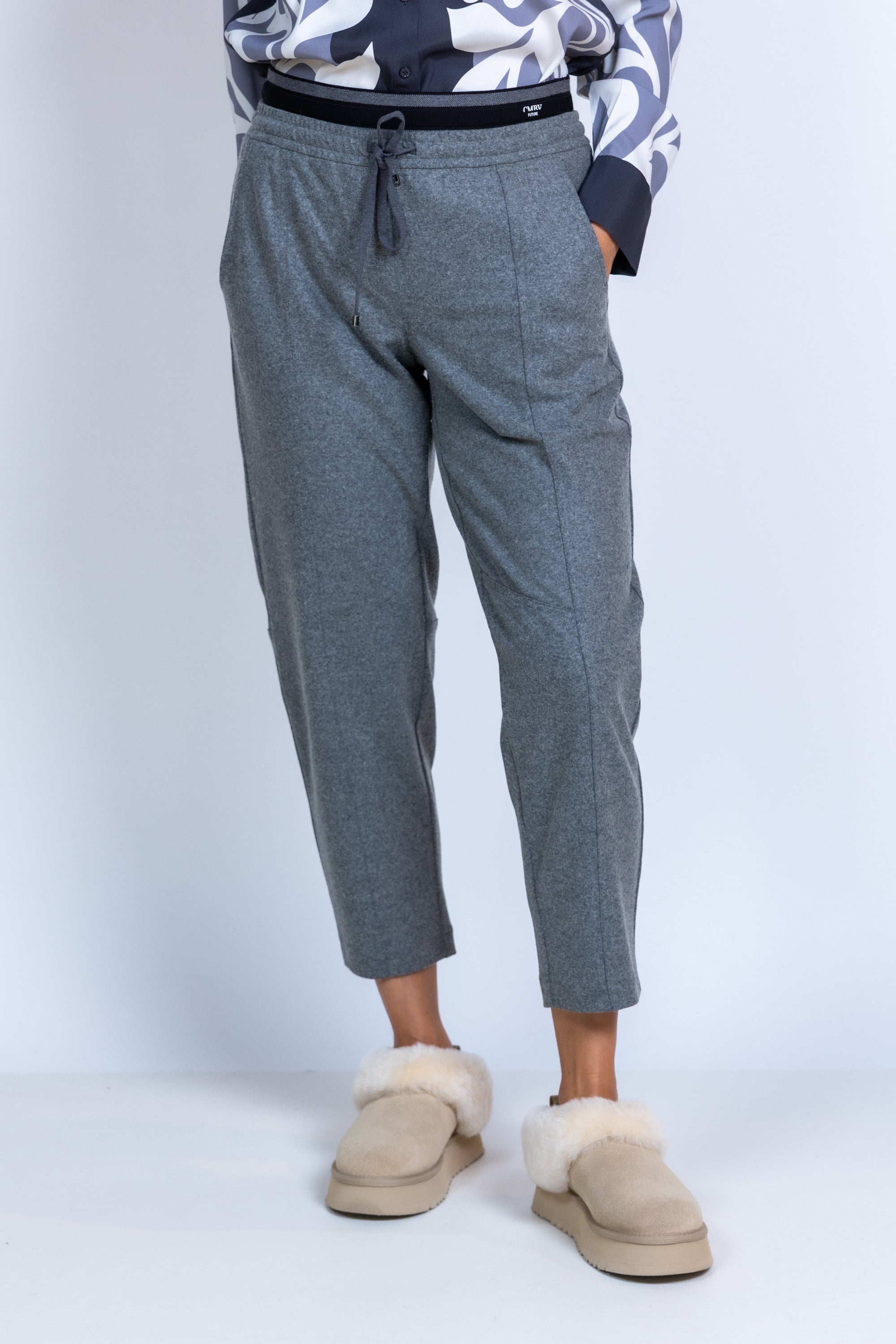 Broek met koord - Middengrijs